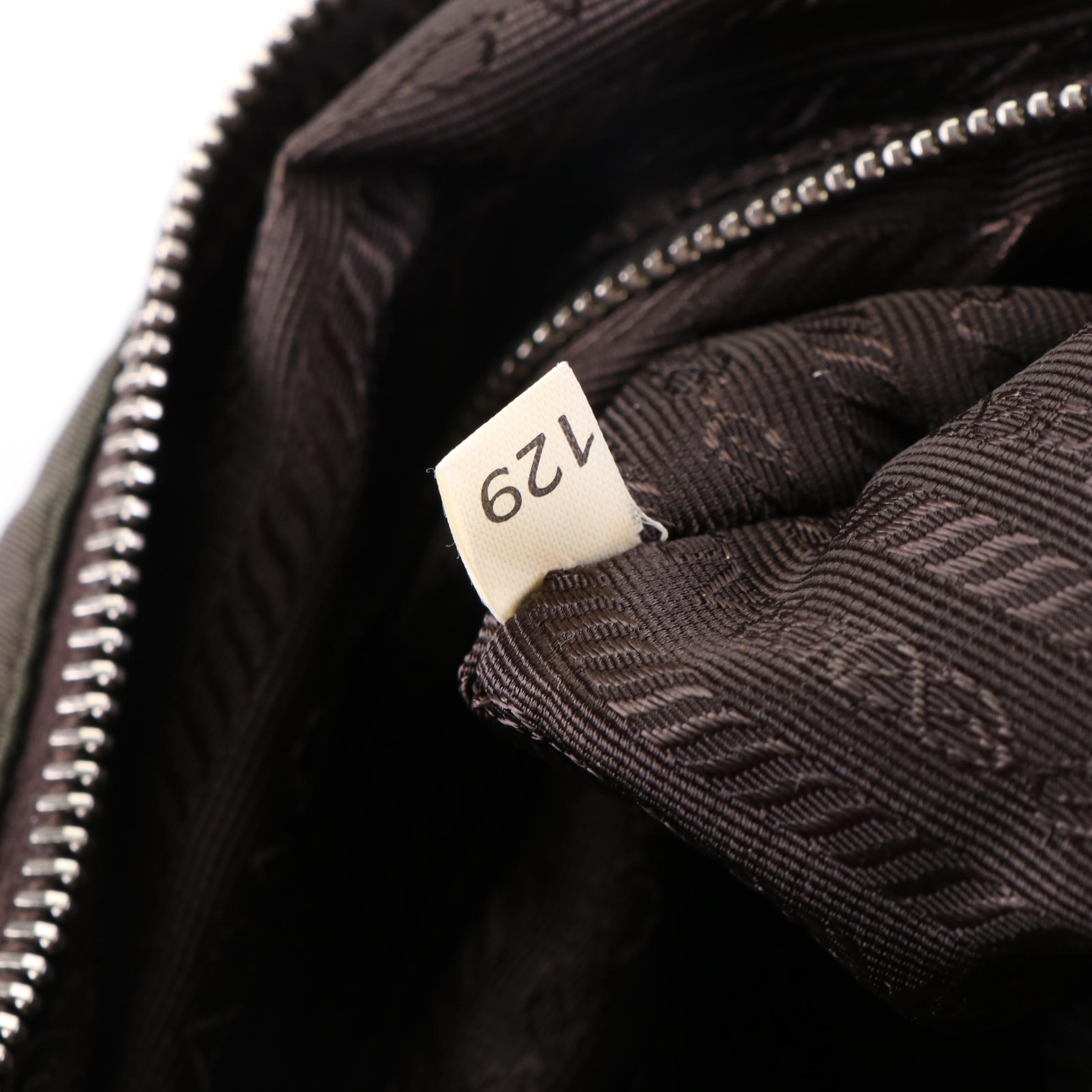 Prada Shoulder Bag in Tessuto Nylon and Vitel Leather