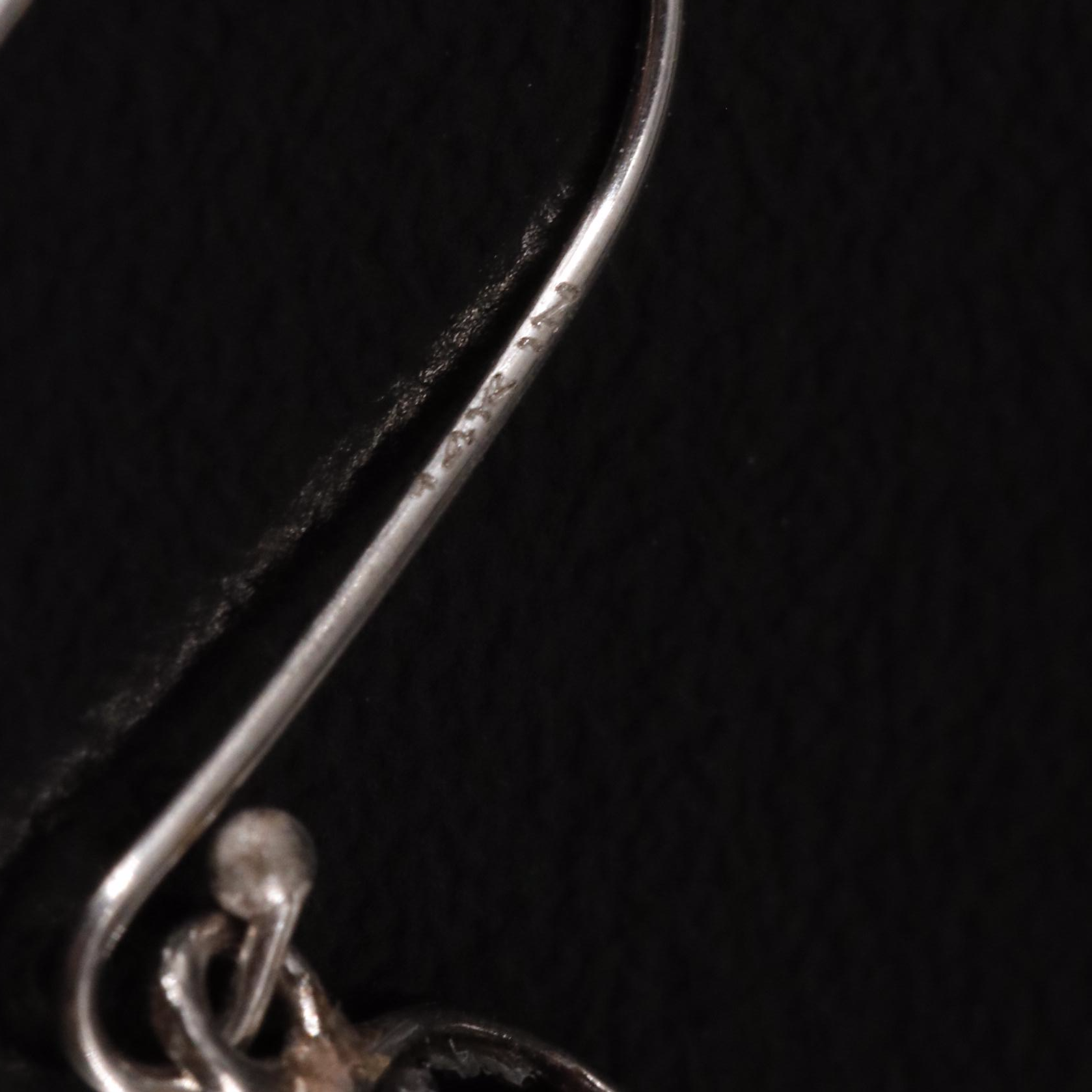 14K Garnet Drop Earrings