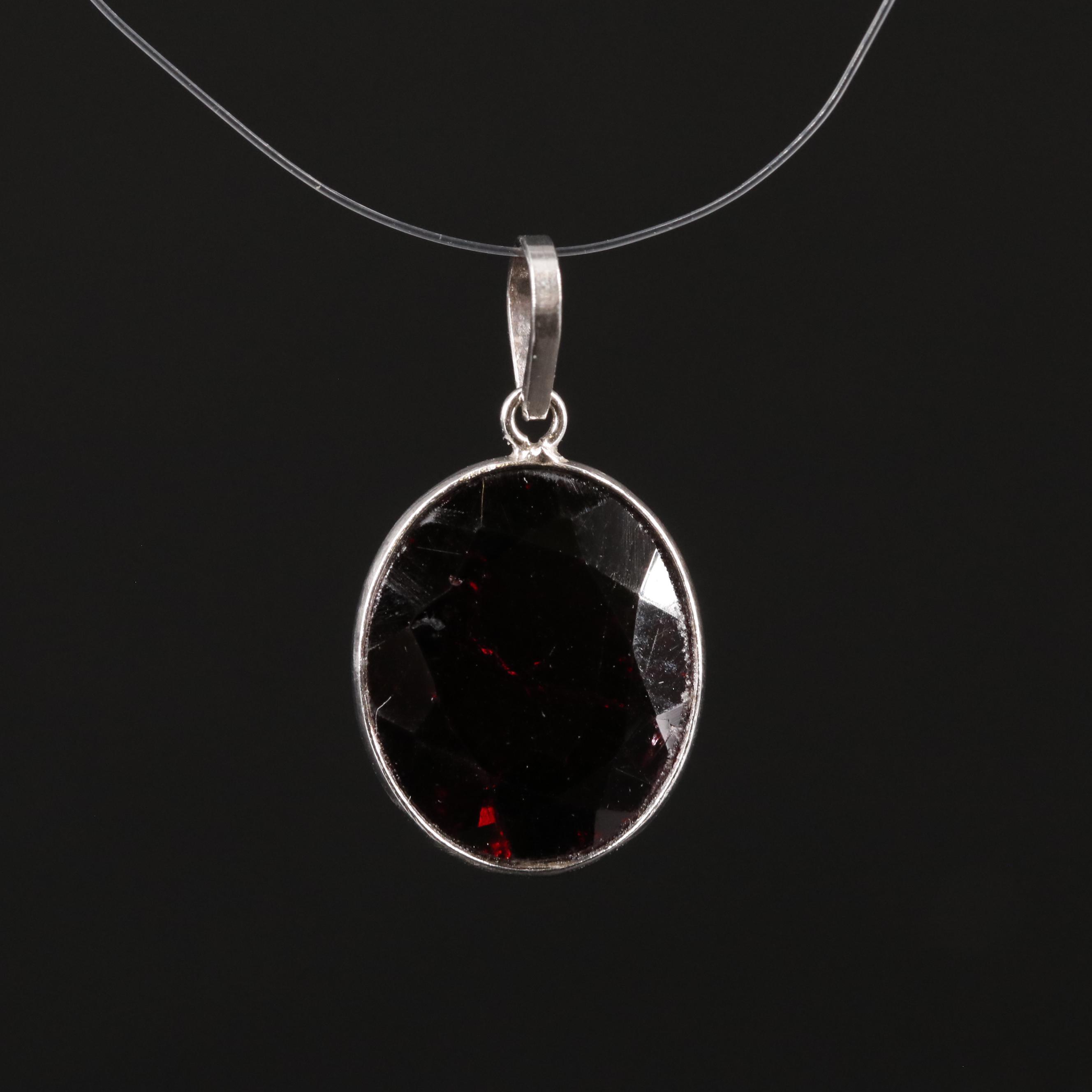 14K Rhodolite Garnet Pendant