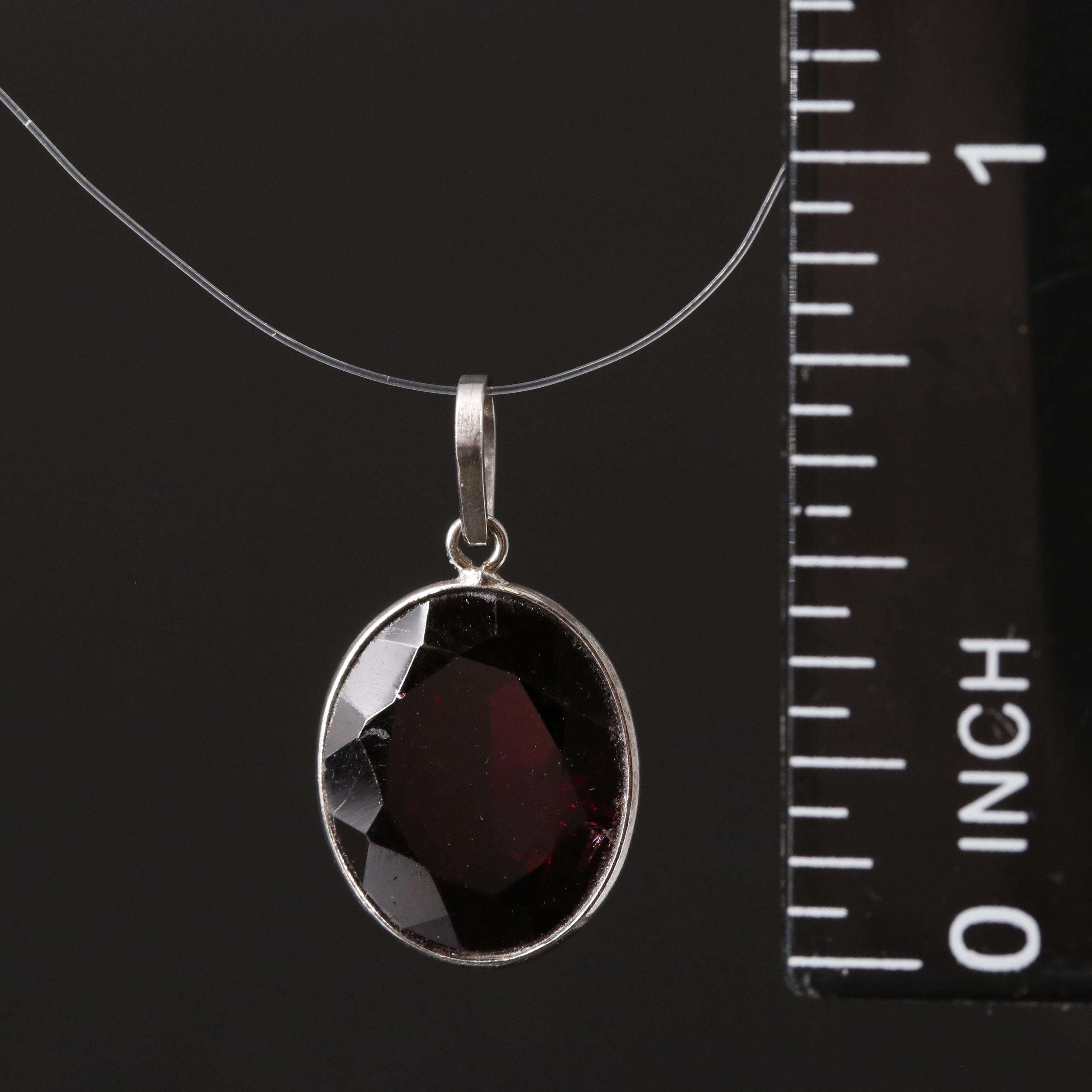14K Rhodolite Garnet Pendant