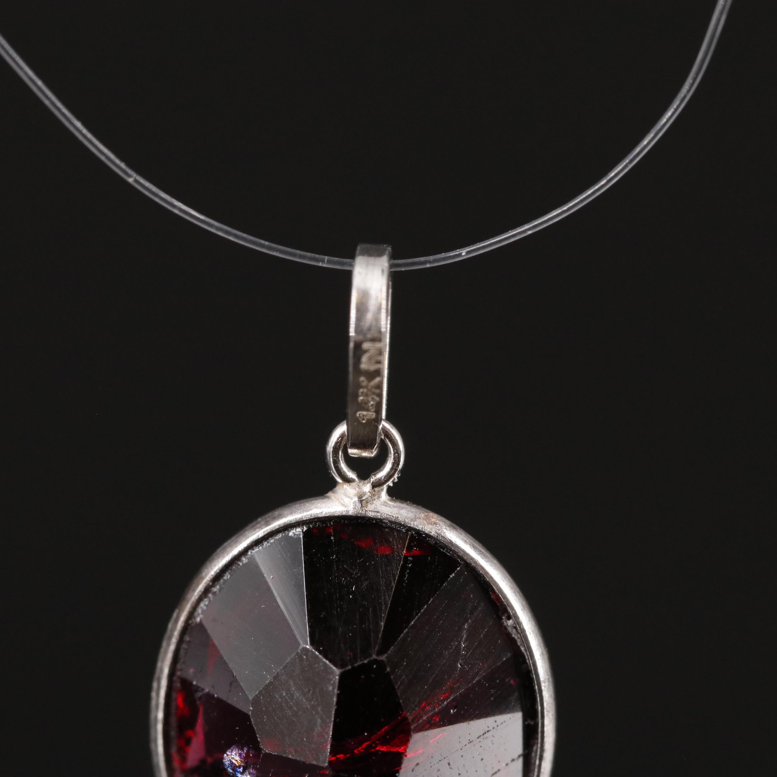 14K Rhodolite Garnet Pendant