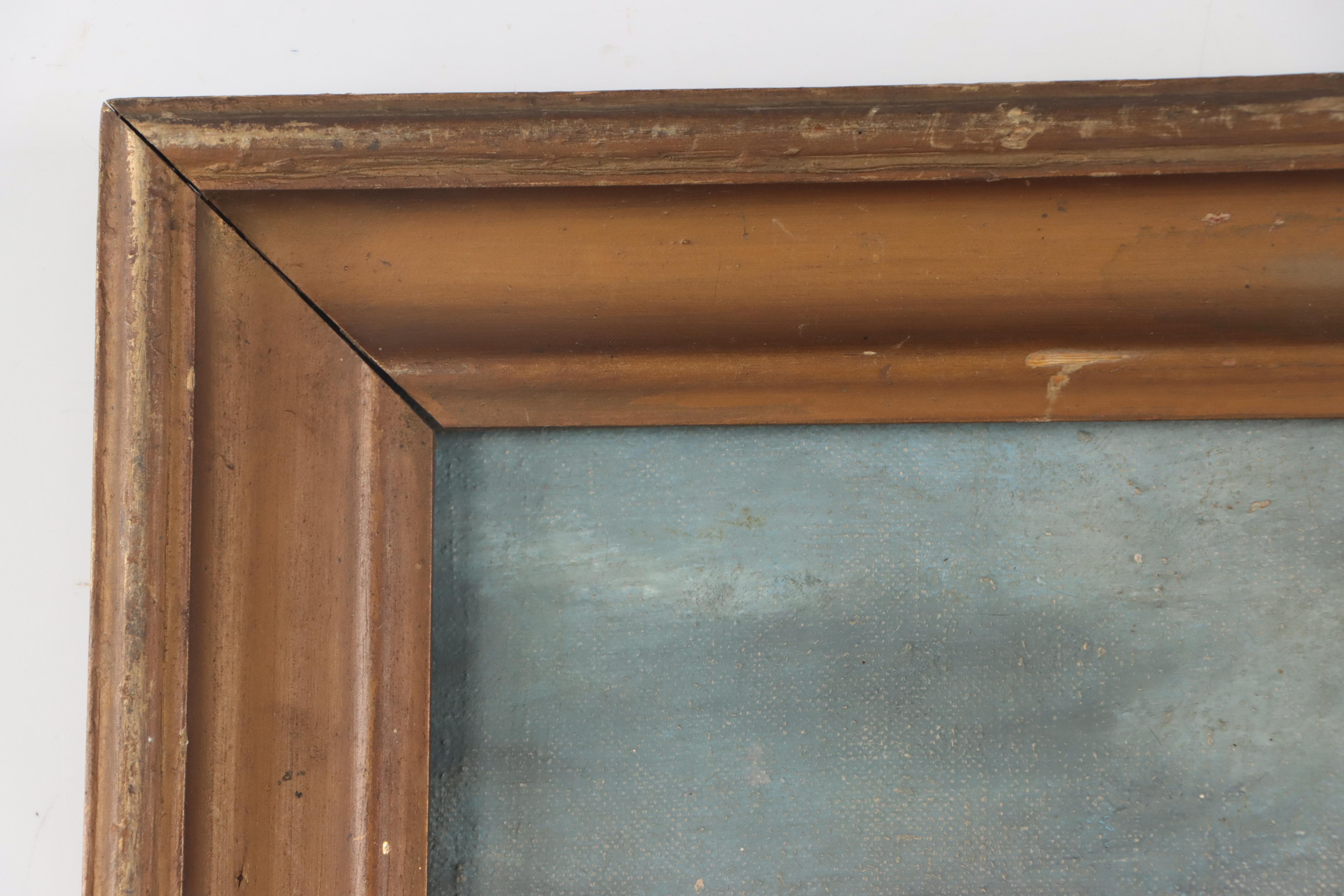 Nautical Oil Painting of Ship in Storm, 1904