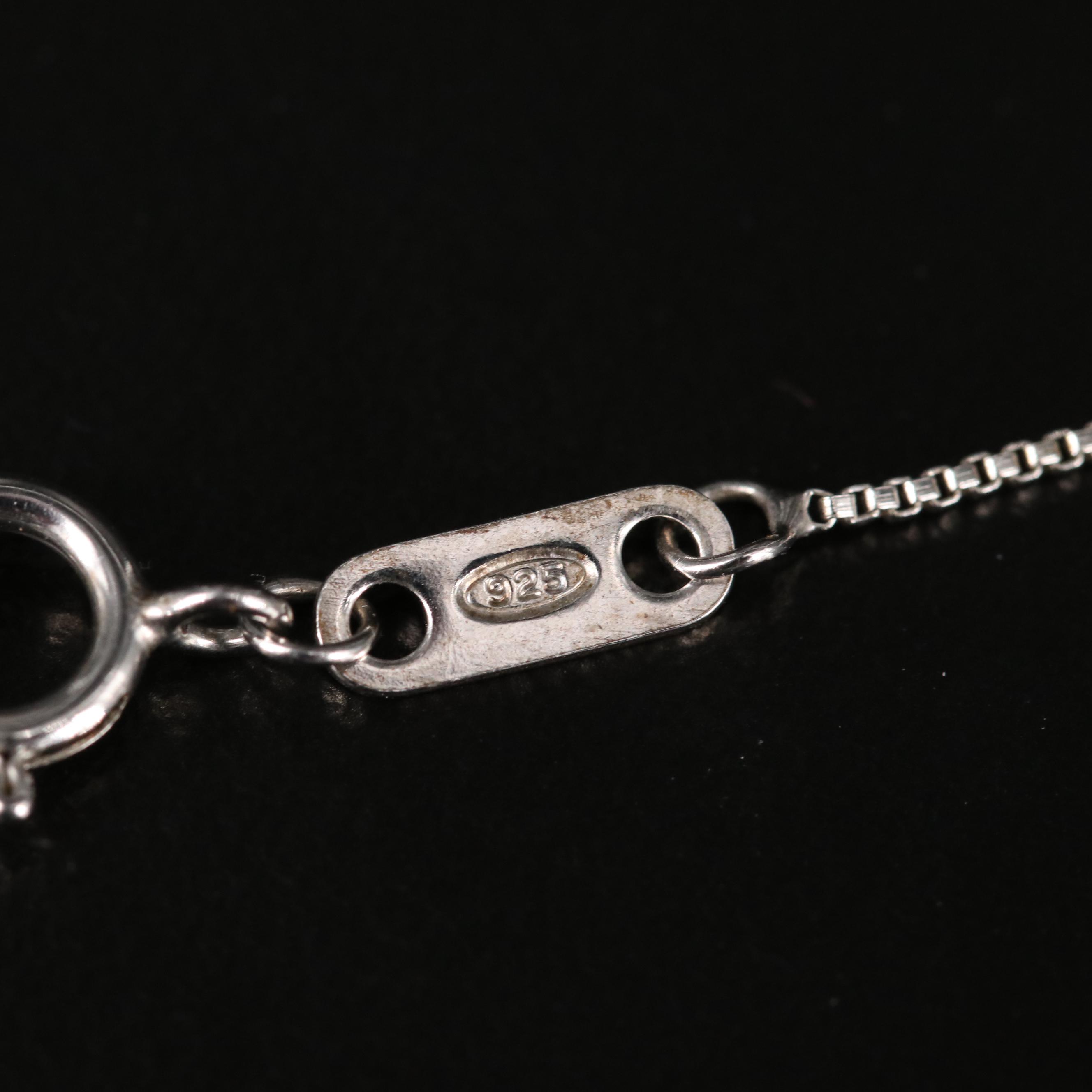 Sterling Opal and Sapphire Locket Necklace