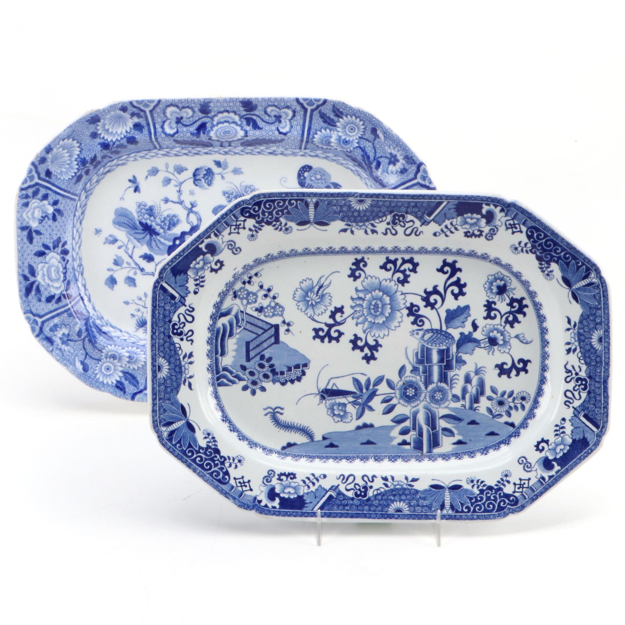 Spode Delft Stoneware Serving Dishes, 19th Century