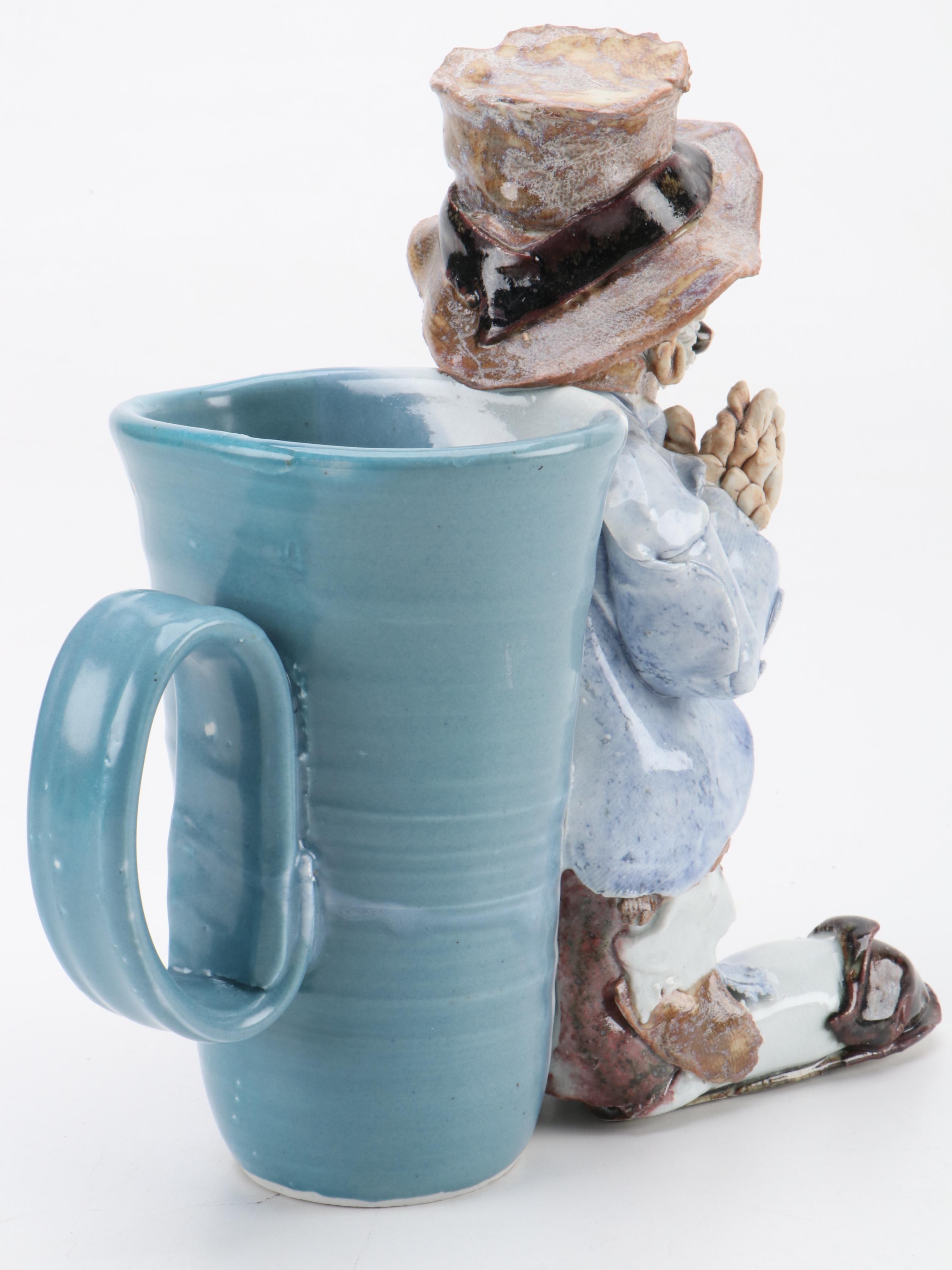 Artist Signed Hand Built Ceramic Mug