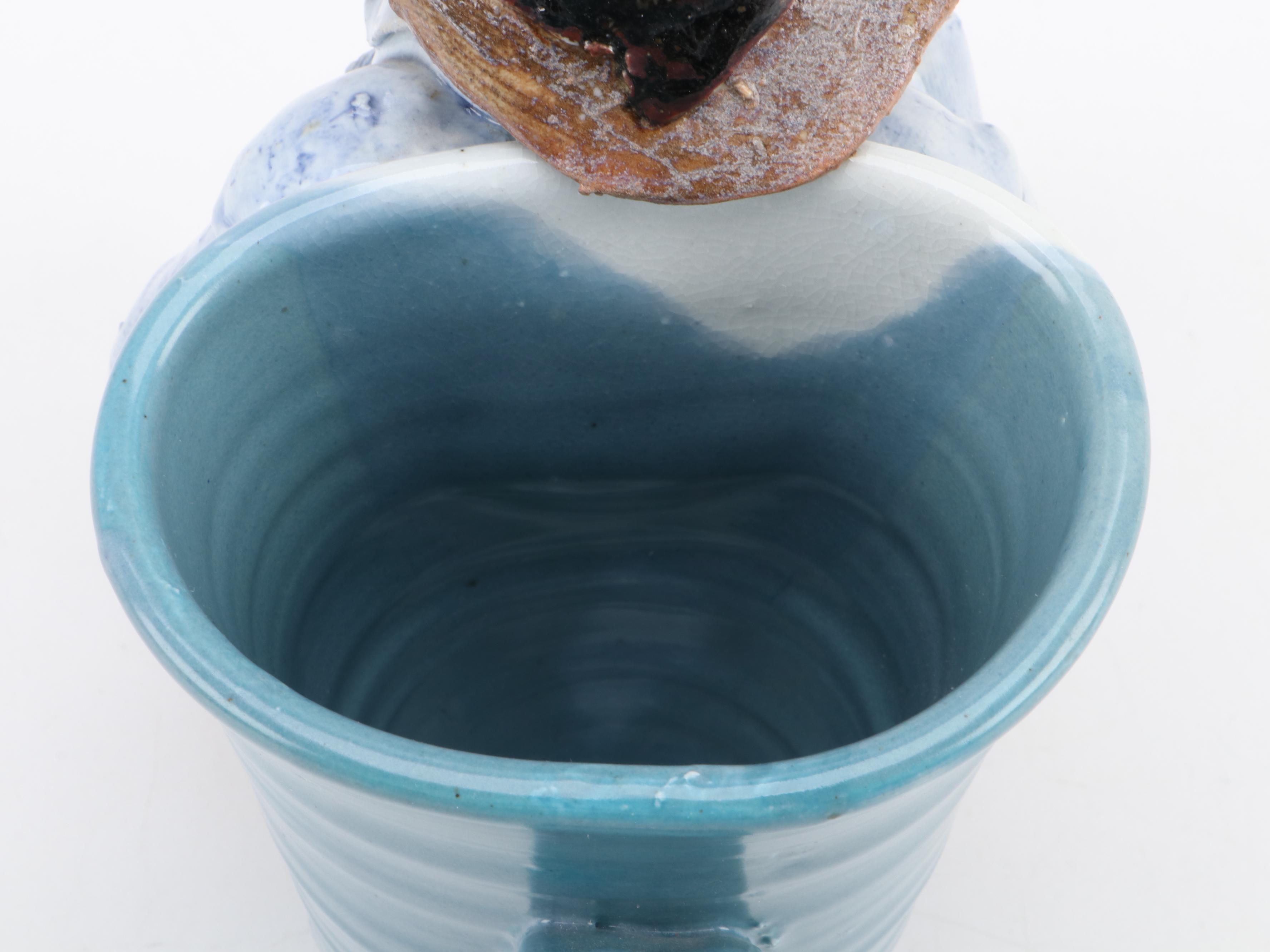 Artist Signed Hand Built Ceramic Mug