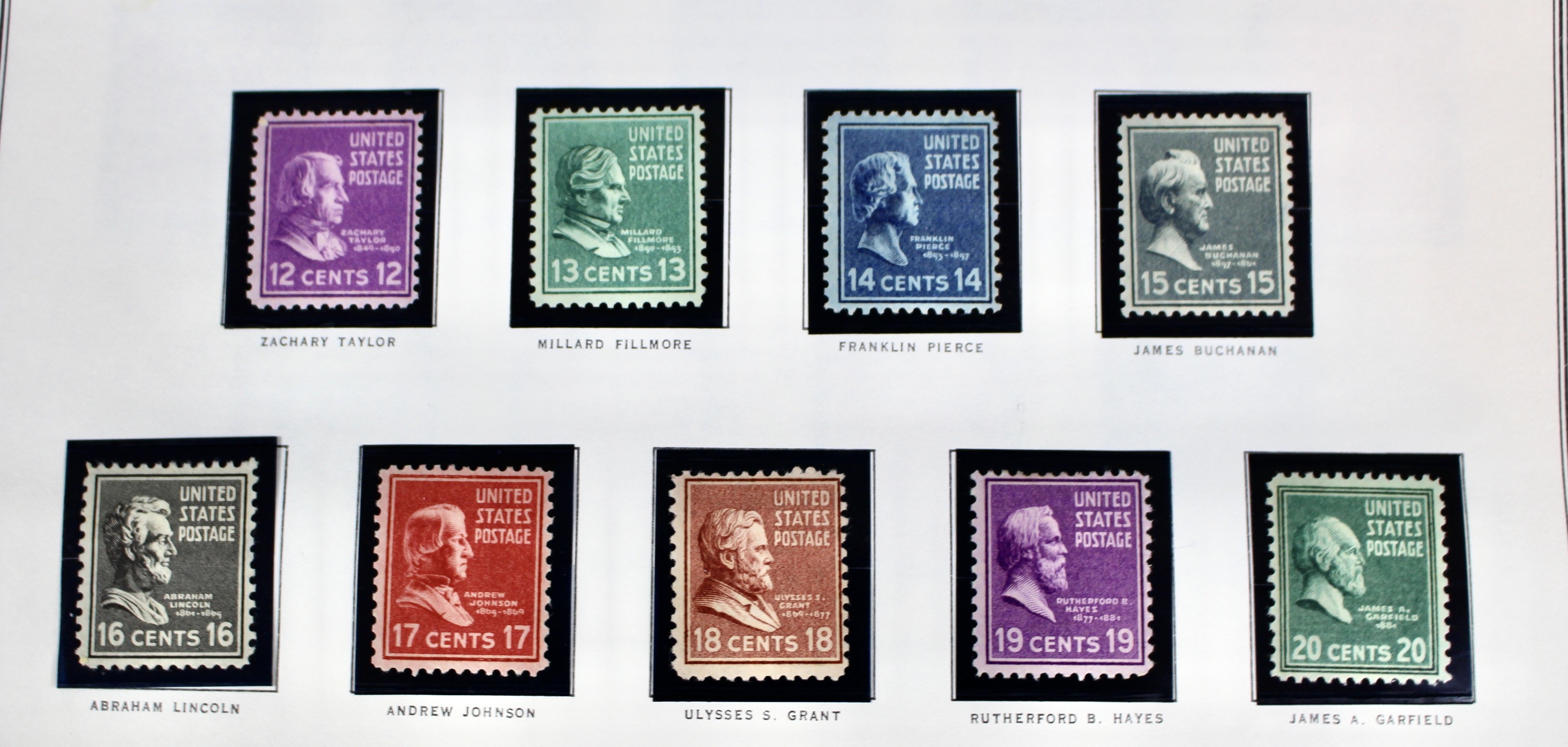 Three Regular Issue Postage Stamp Sets, 1938, 1954 and 1965