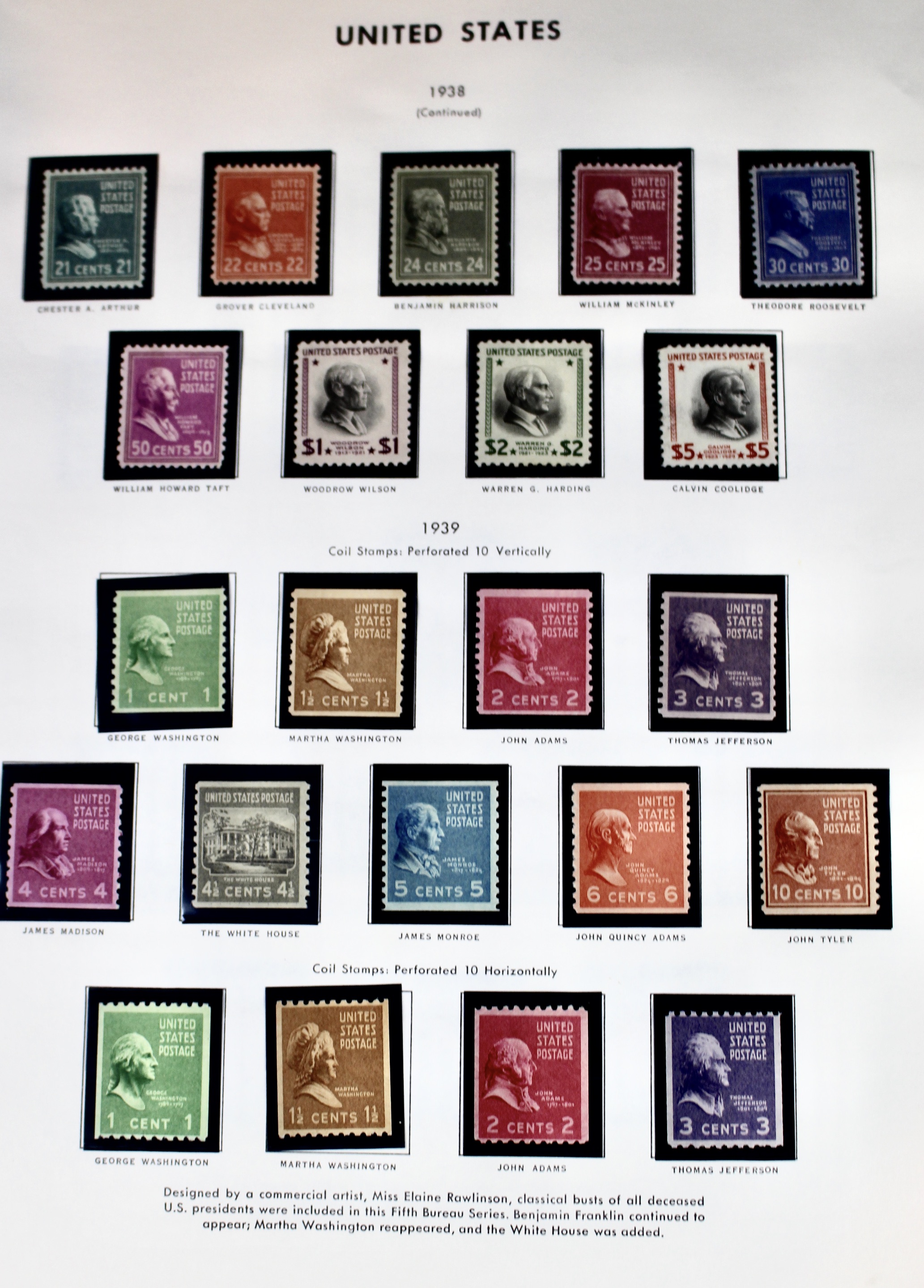 Three Regular Issue Postage Stamp Sets, 1938, 1954 and 1965