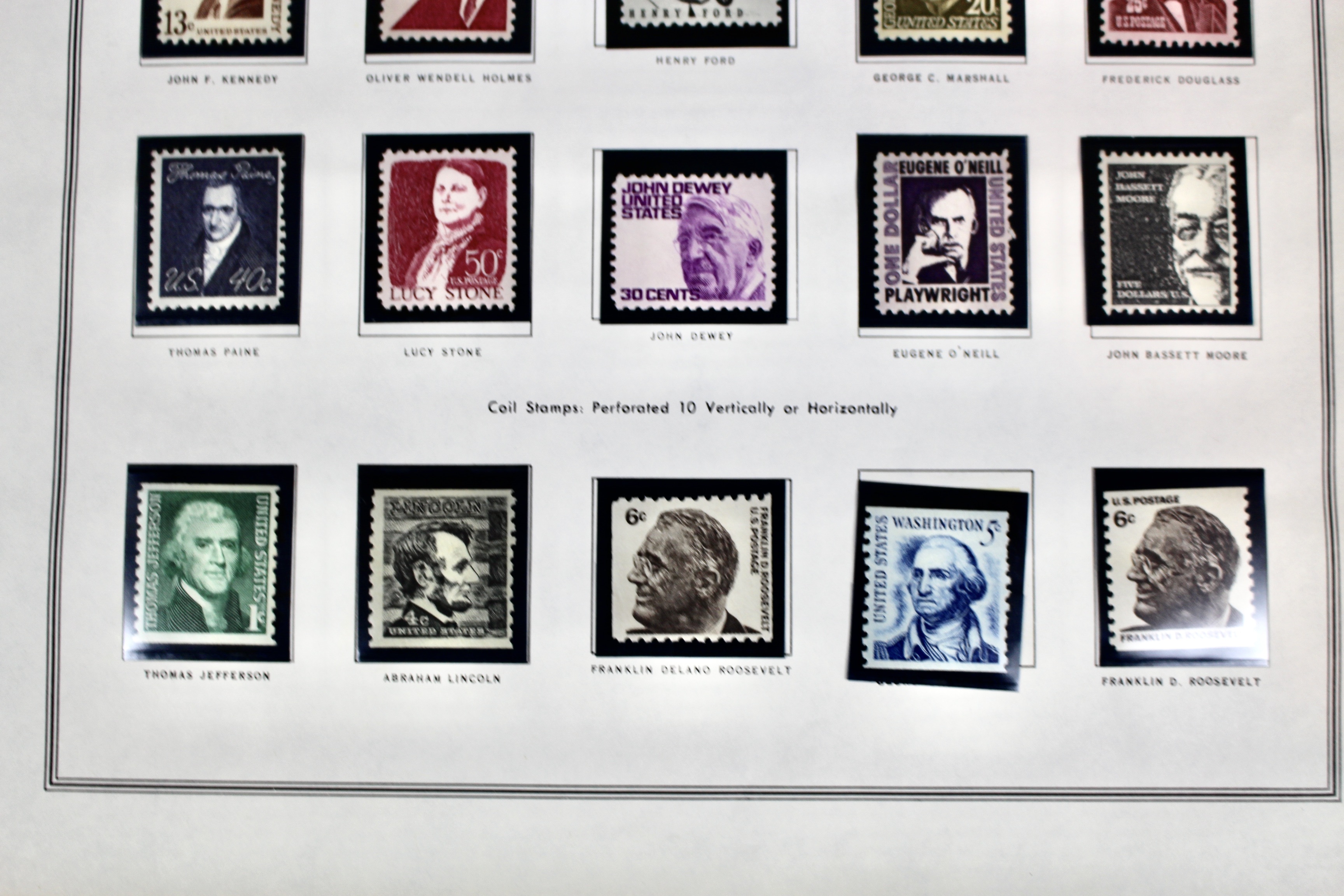 Three Regular Issue Postage Stamp Sets, 1938, 1954 and 1965
