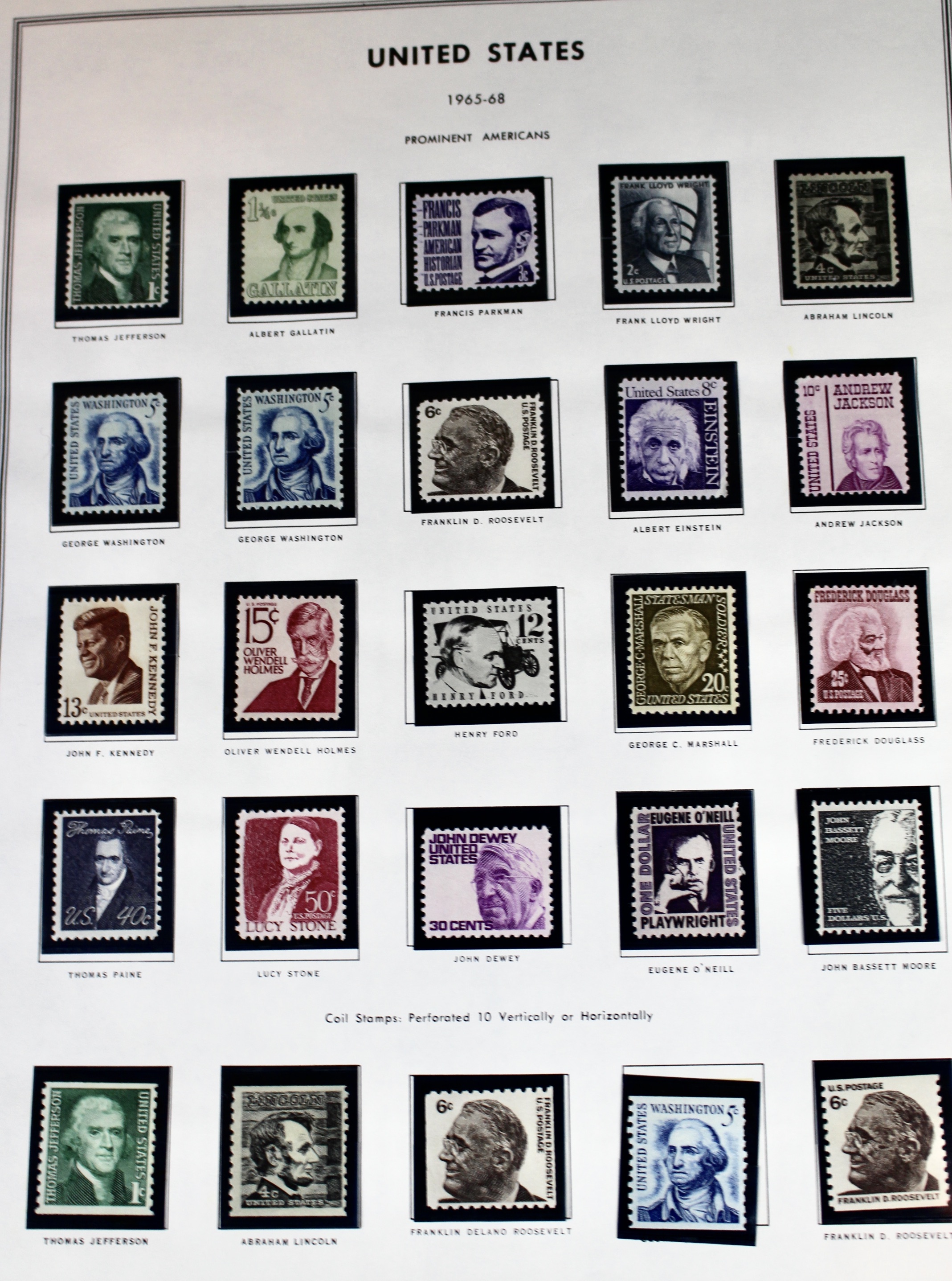Three Regular Issue Postage Stamp Sets, 1938, 1954 and 1965