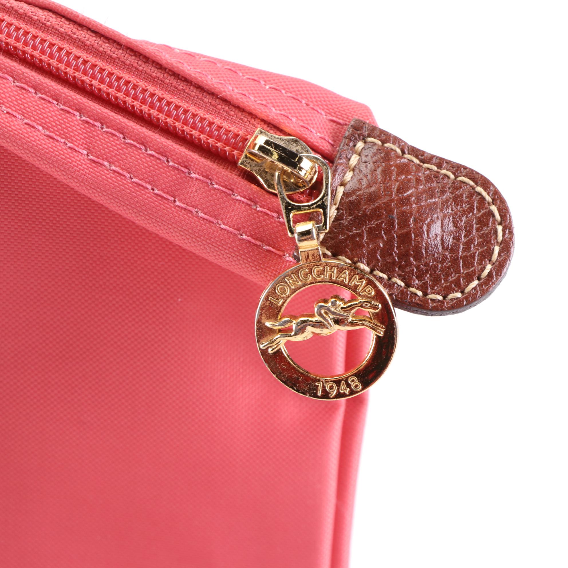 Longchamp Le Pliage Foldable Shopping Tote Bag in Nylon and Leather