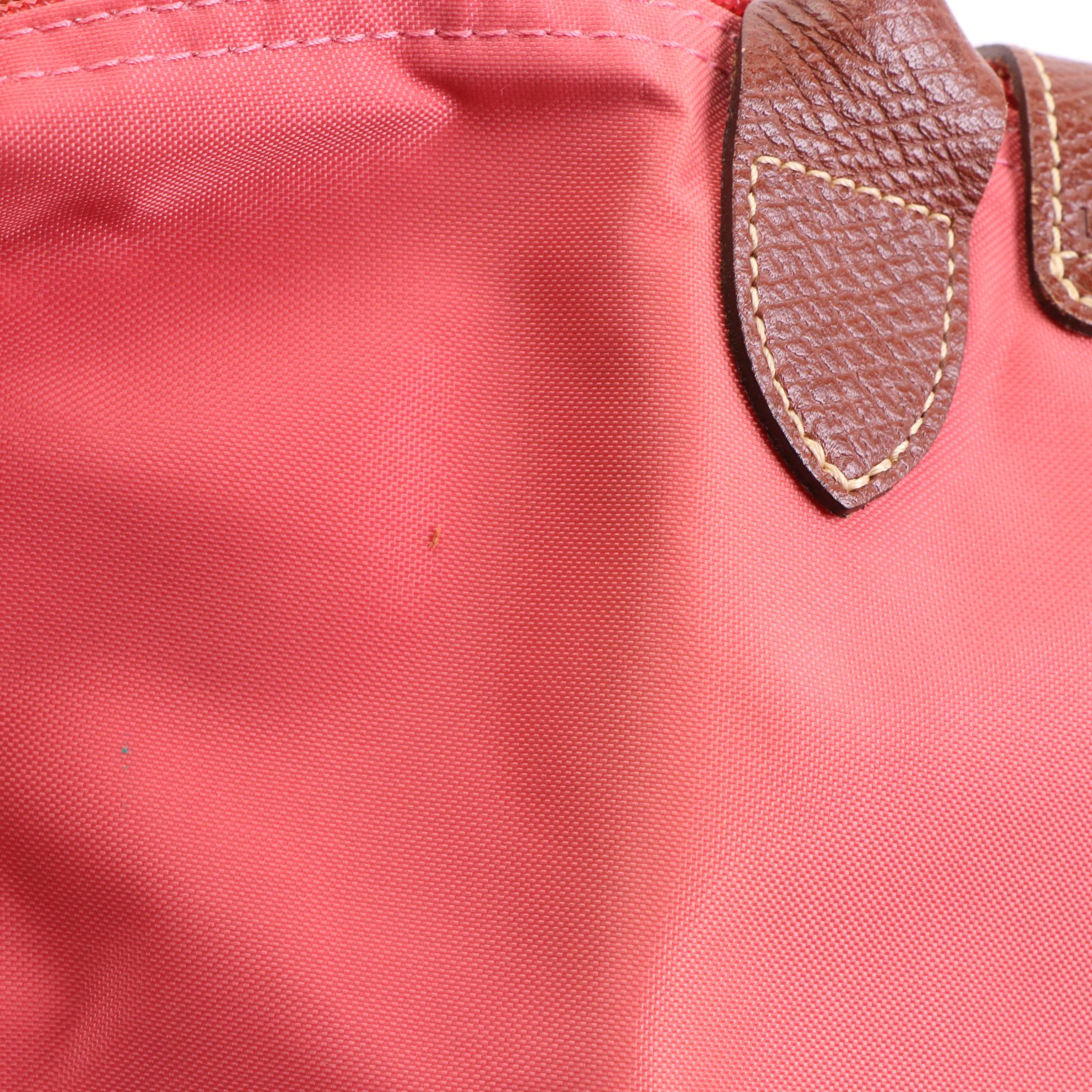 Longchamp Le Pliage Foldable Shopping Tote Bag in Nylon and Leather