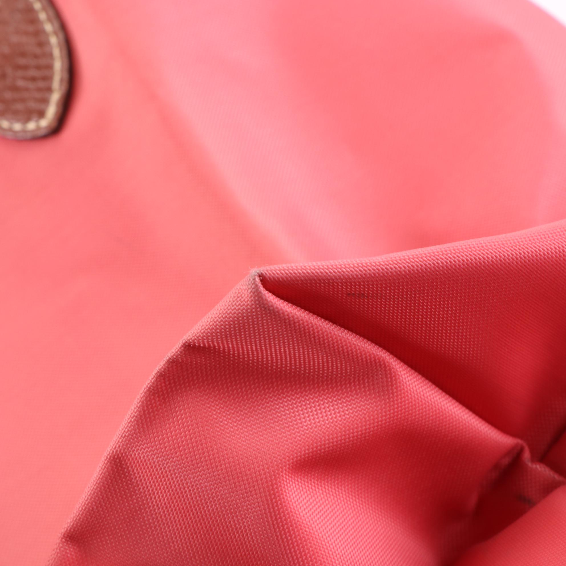 Longchamp Le Pliage Foldable Shopping Tote Bag in Nylon and Leather