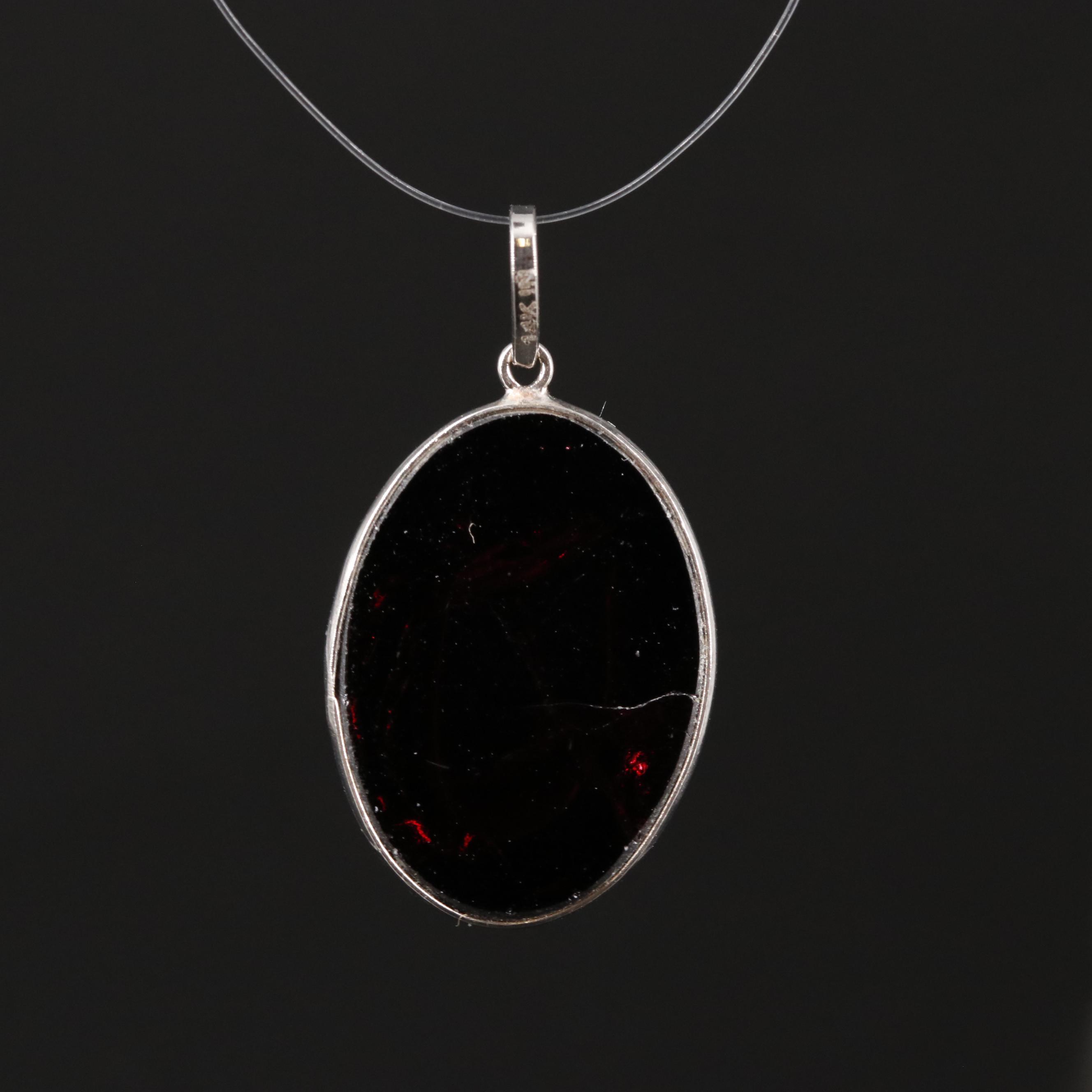 14K Garnet Pendant