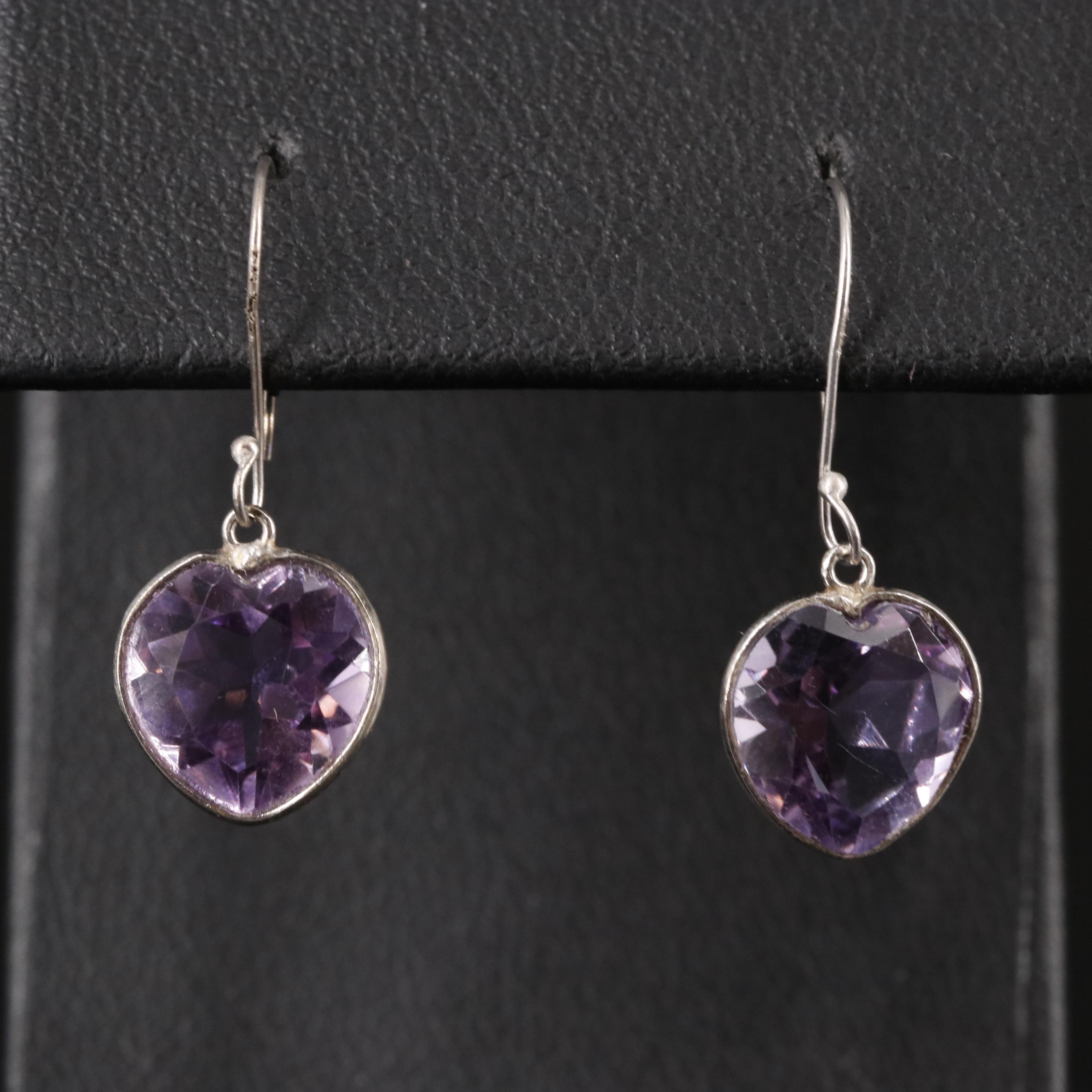 14K Amethyst Drop Earrings