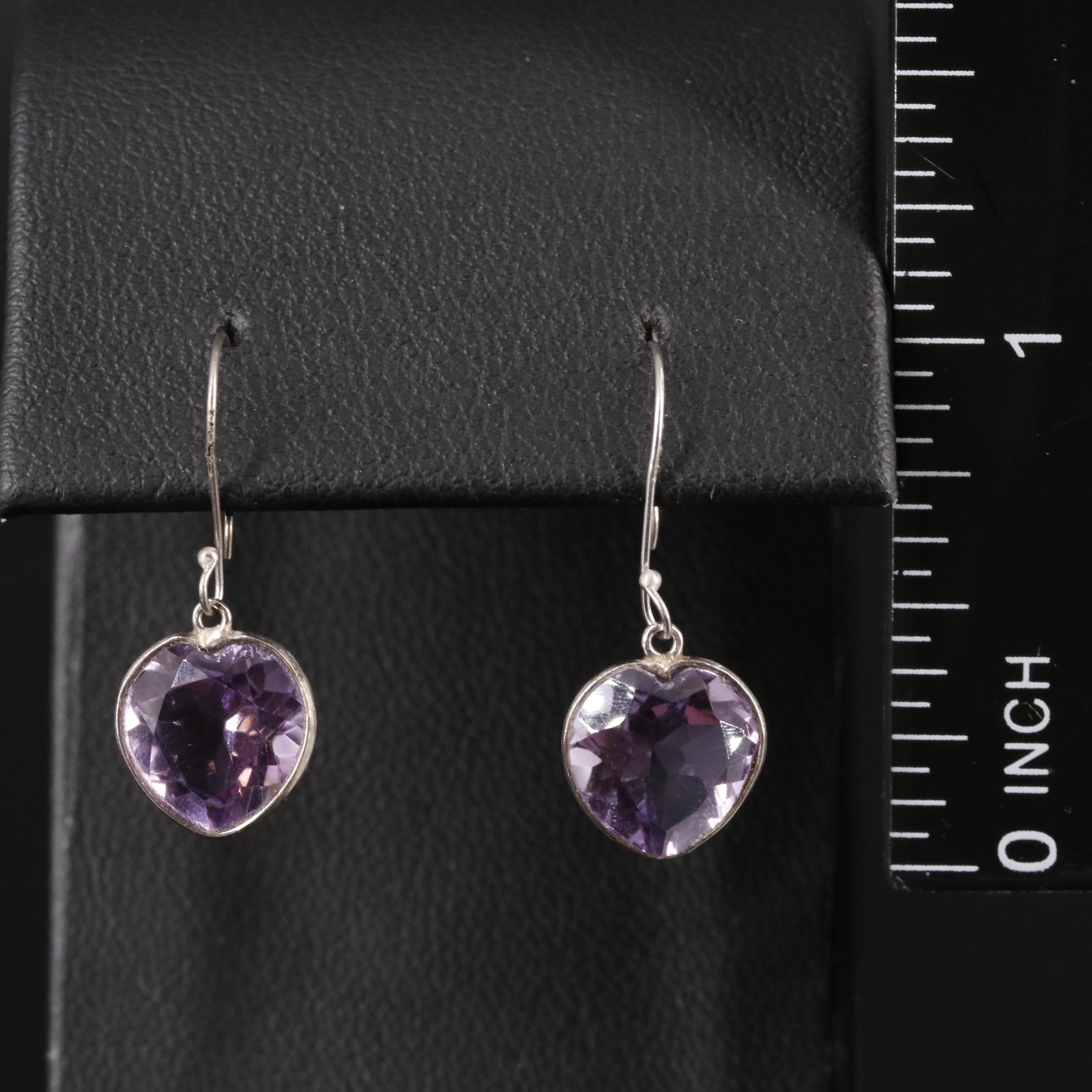 14K Amethyst Drop Earrings