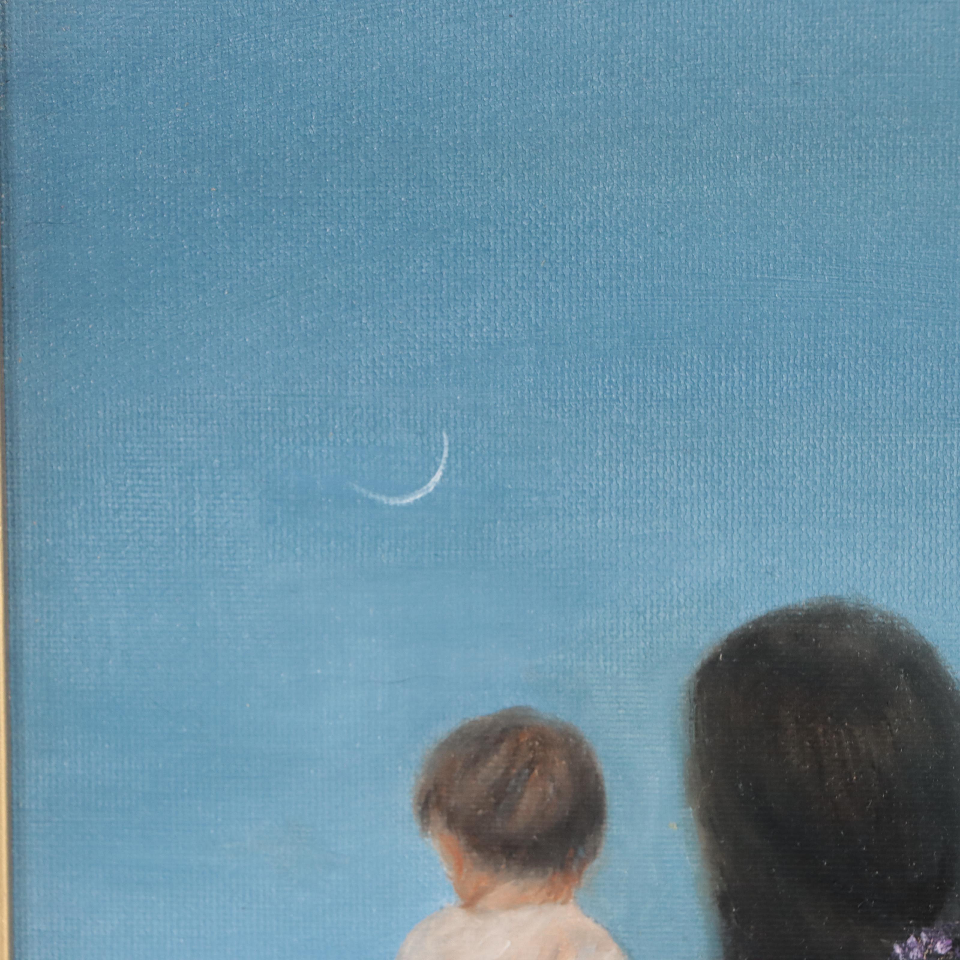 Houra H. Alghizzi Oil Painting "New Moon"