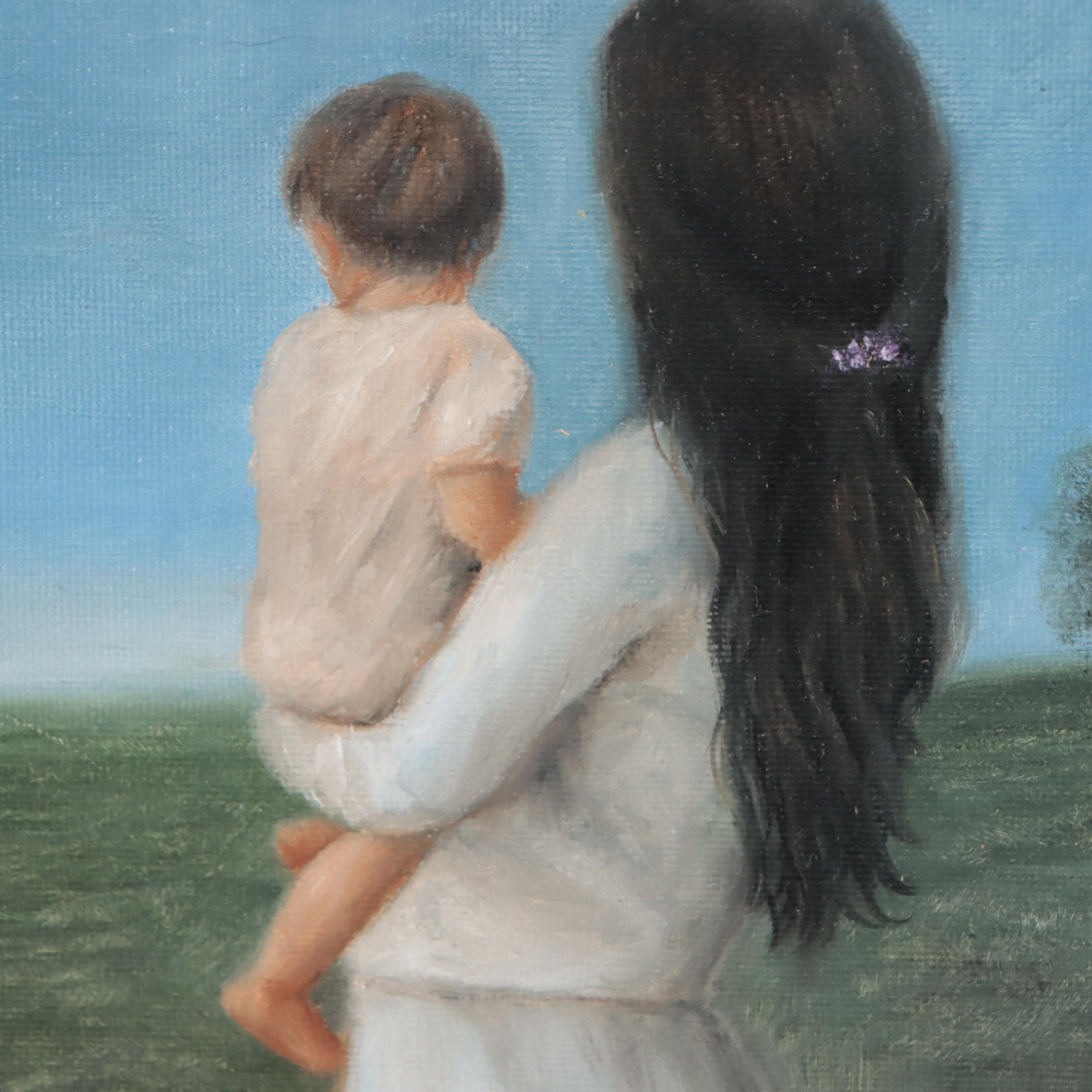 Houra H. Alghizzi Oil Painting "New Moon"