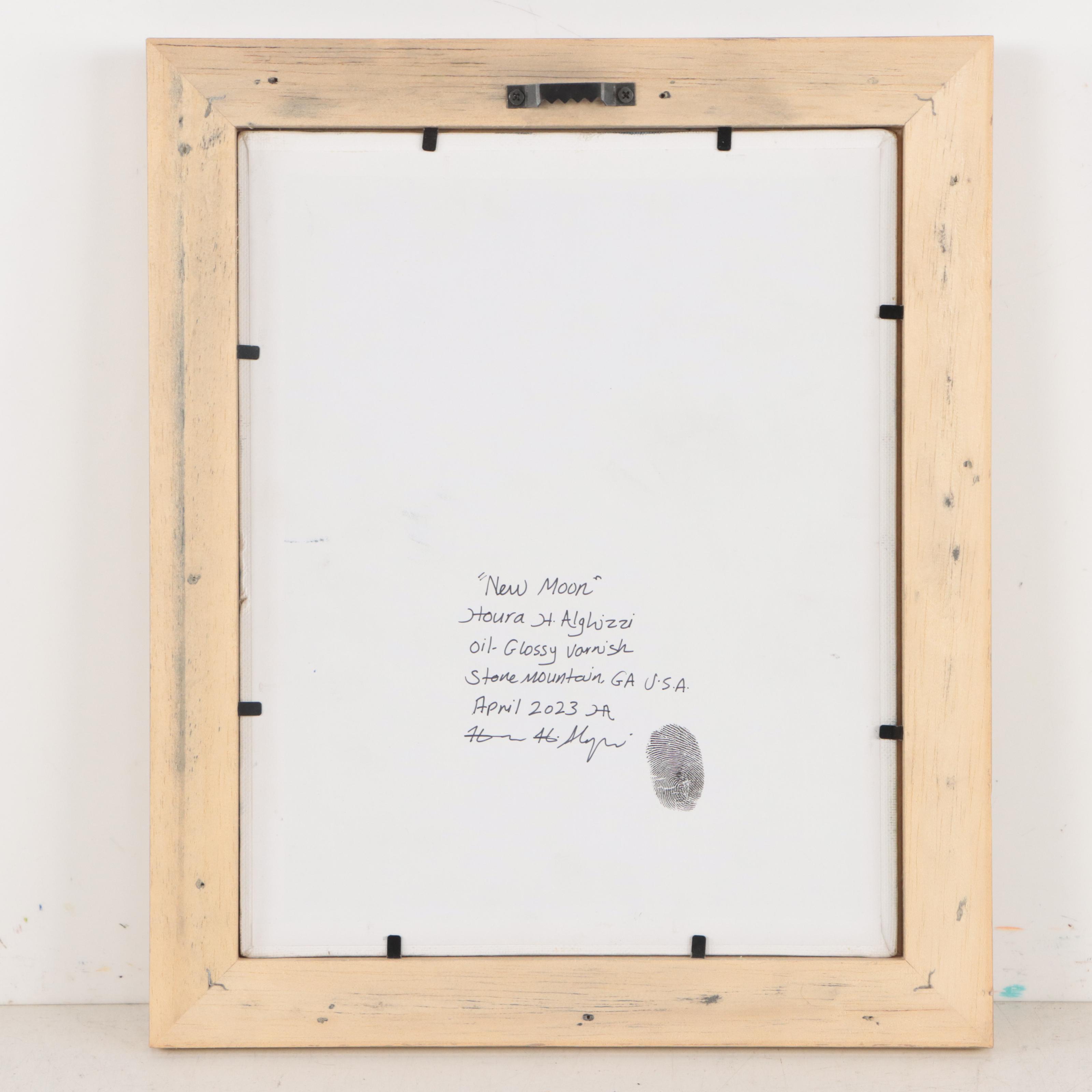 Houra H. Alghizzi Oil Painting "New Moon"