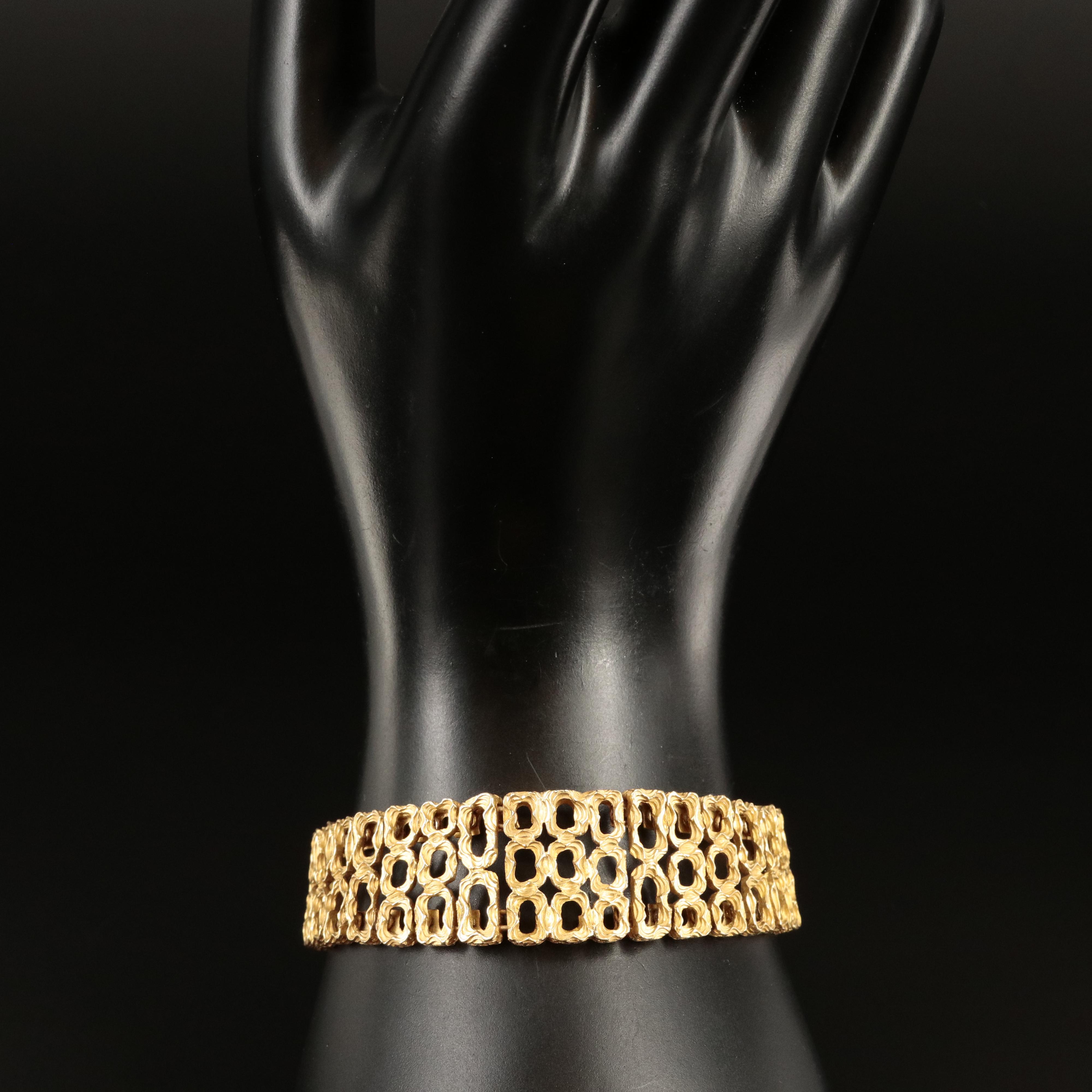 18K Tapered Link Bracelet