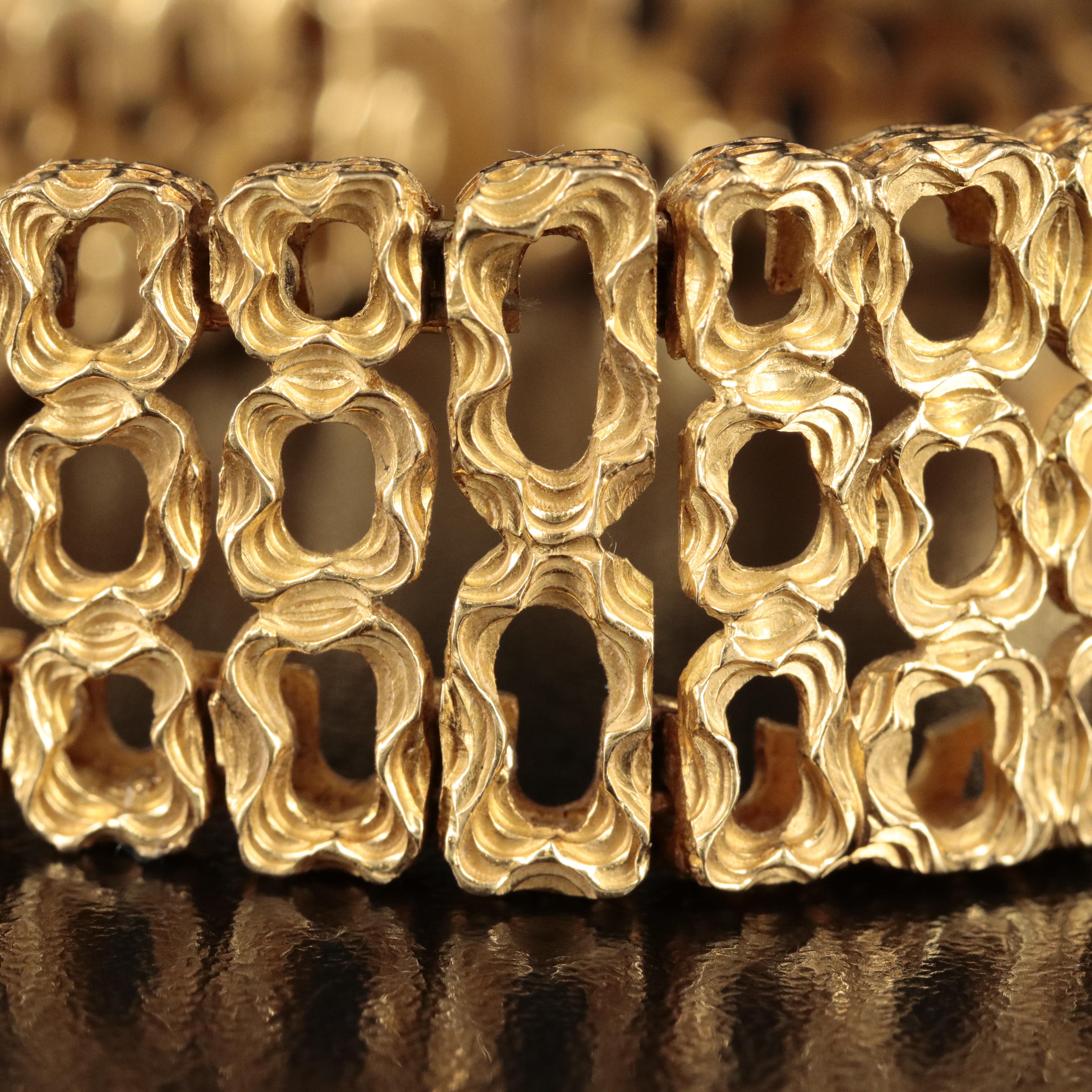 18K Tapered Link Bracelet