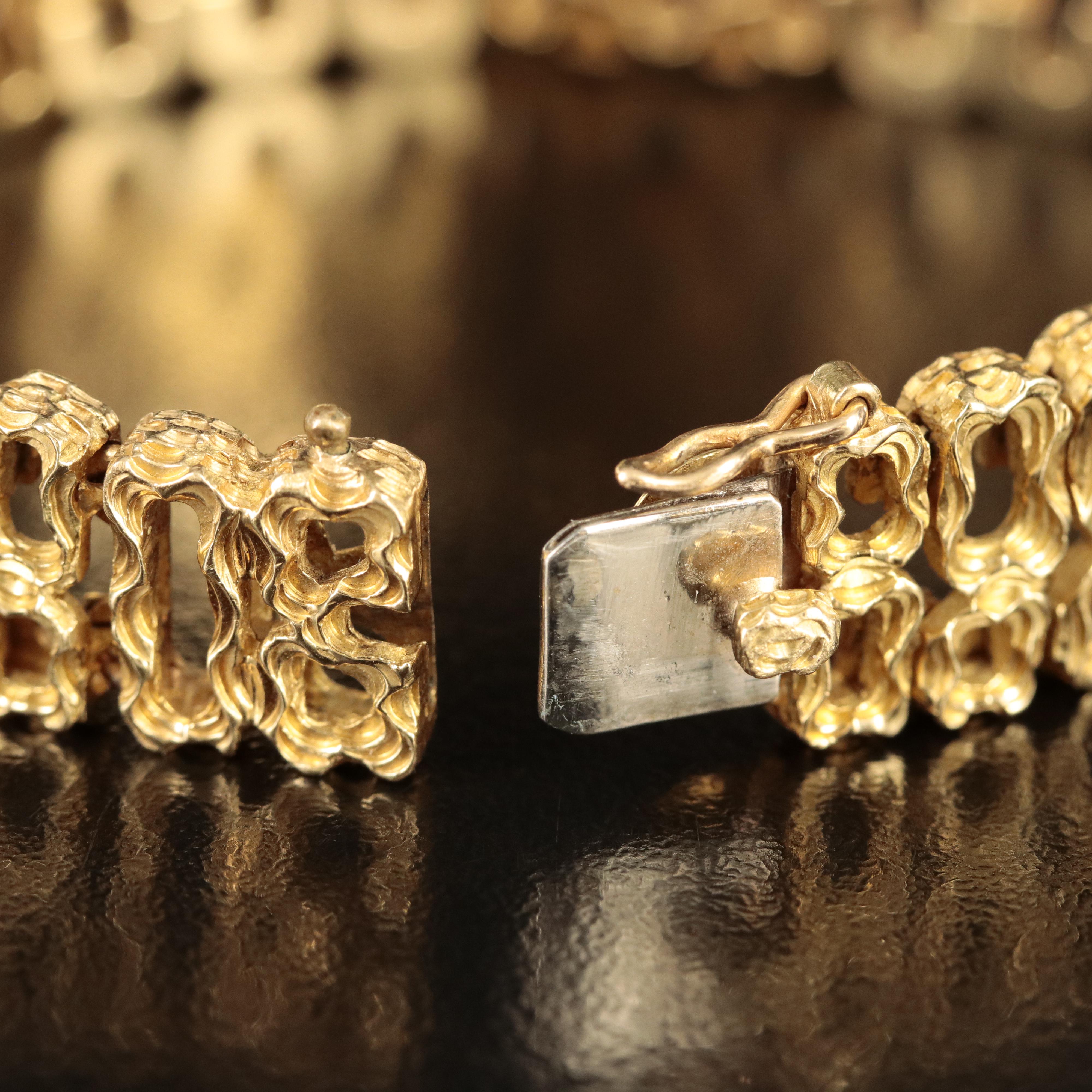 18K Tapered Link Bracelet
