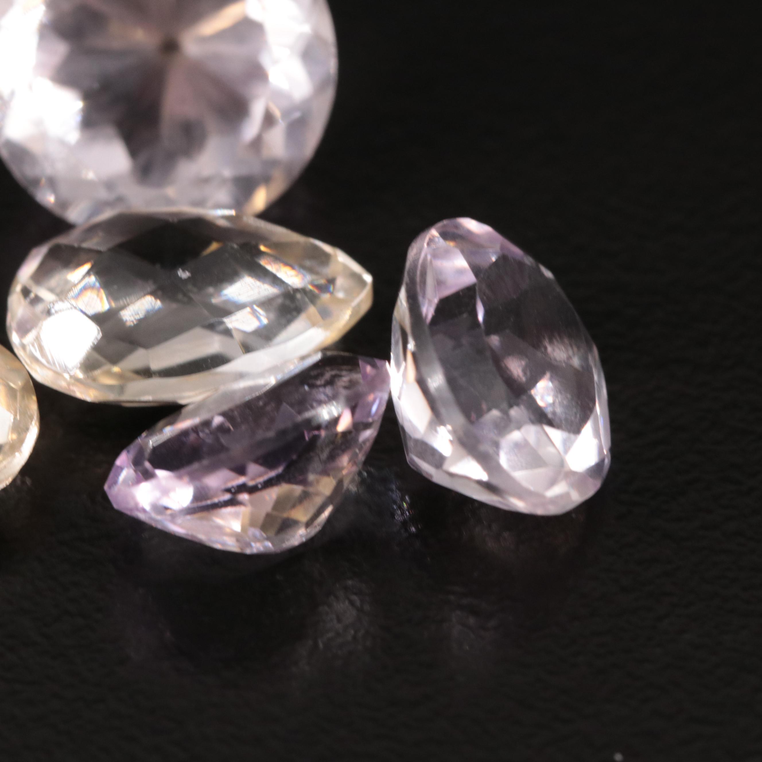 Loose Amethyst and Citrine Lot