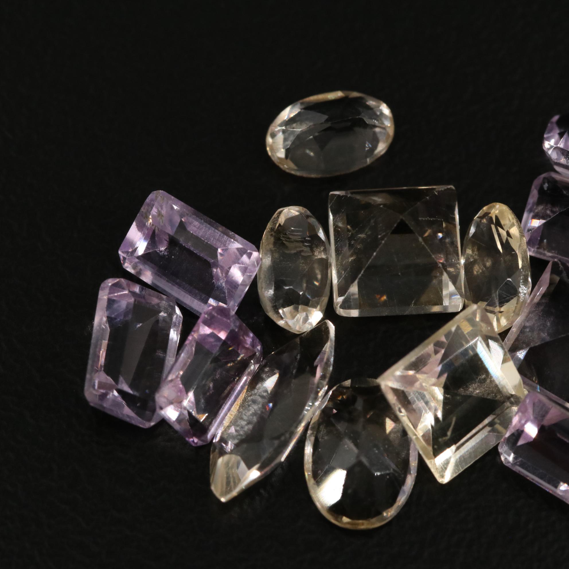 Loose 15.87 CTW Amethyst and Citrine Lot