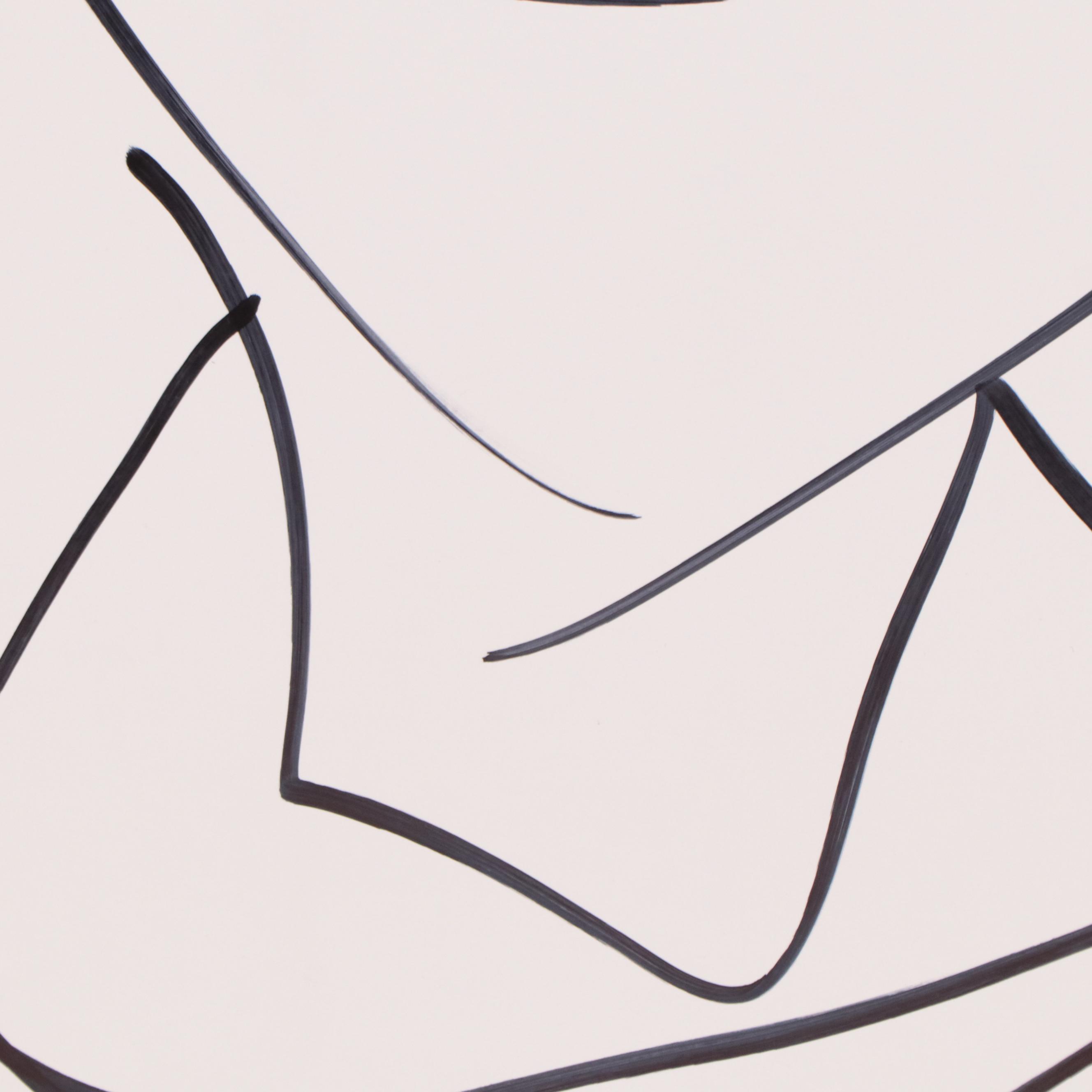 Peter Keil Abstract Ink Portrait Drawing