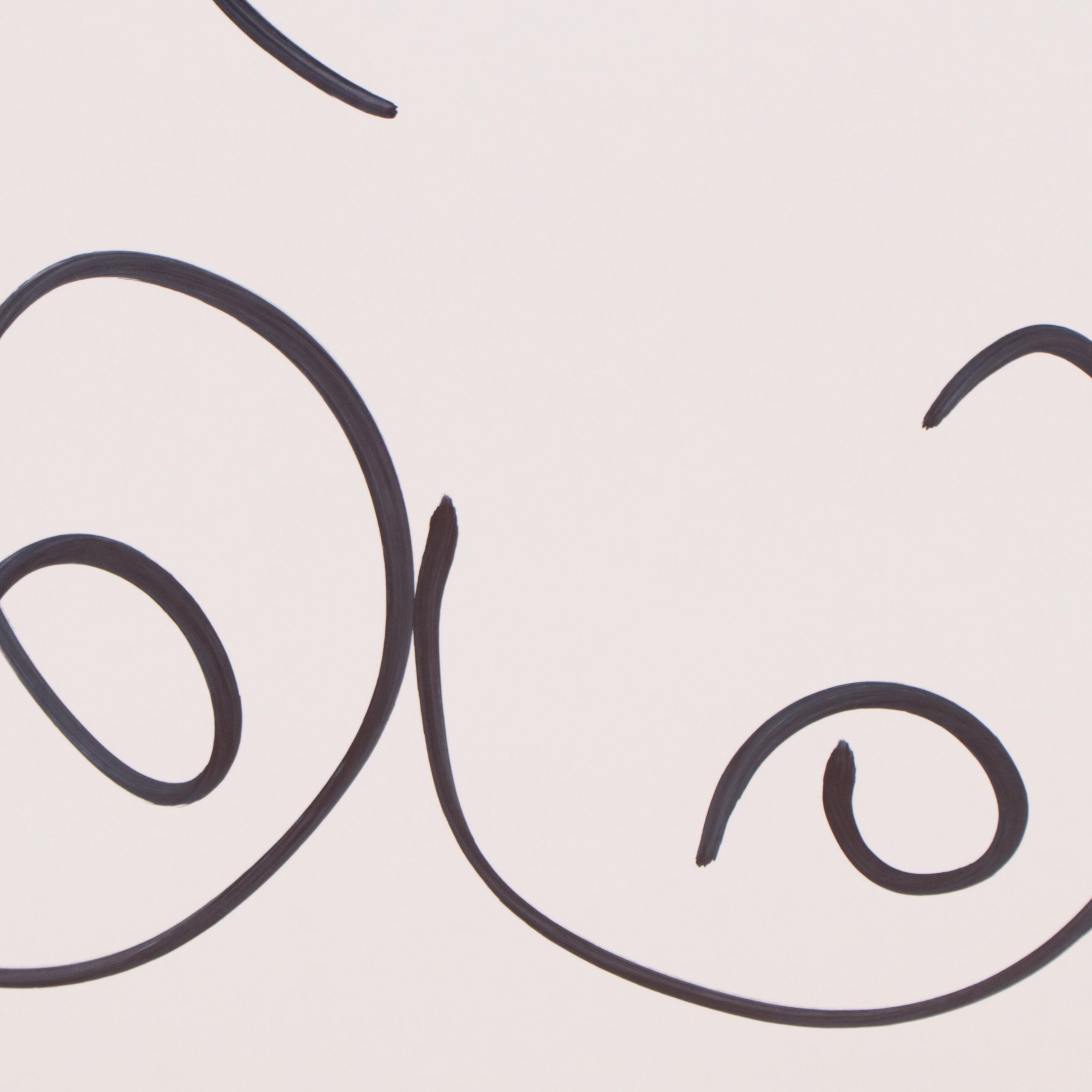 Peter Keil Abstract Ink Portrait Drawing