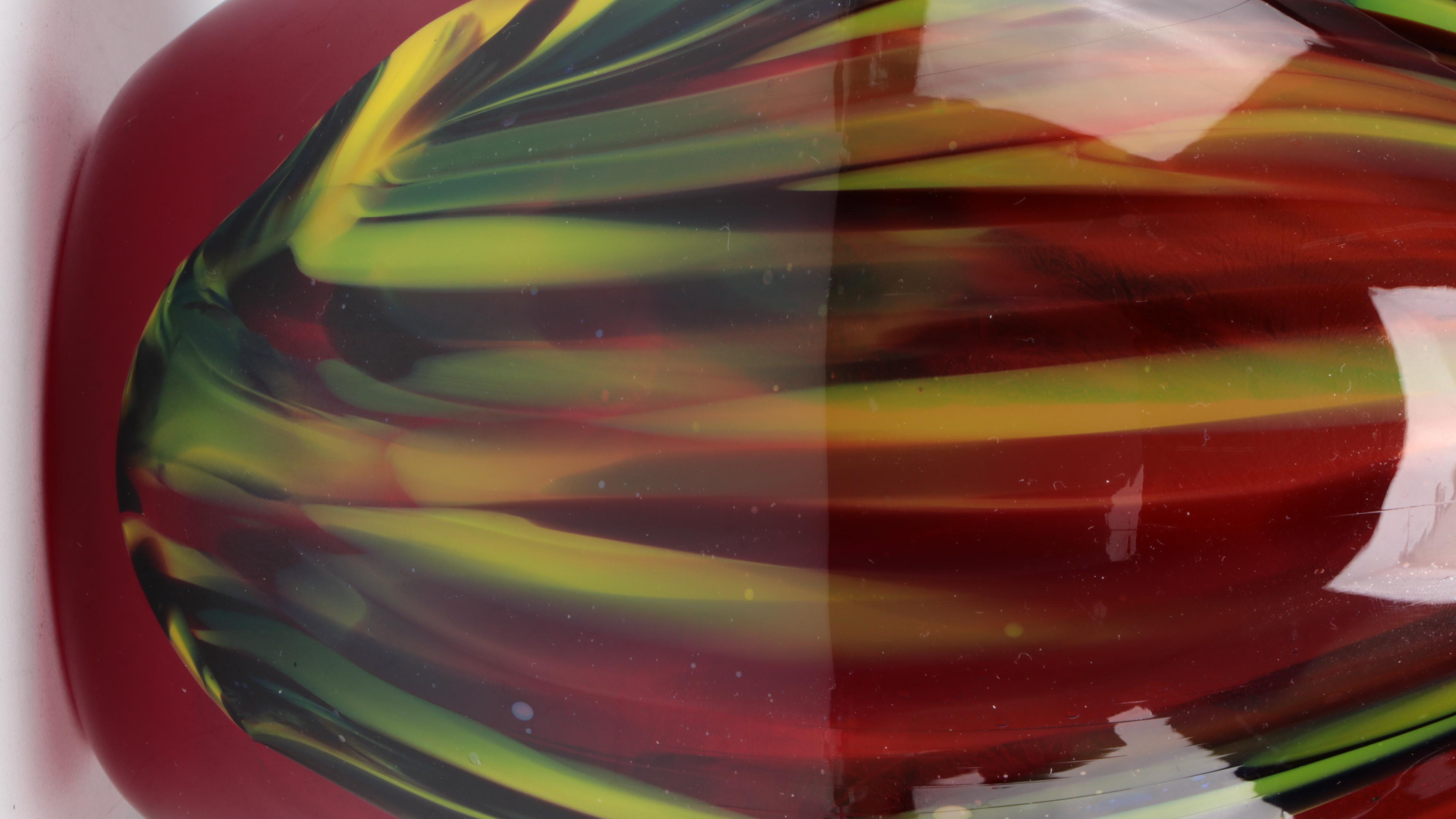 Two Hand Blown Art Glass Vases