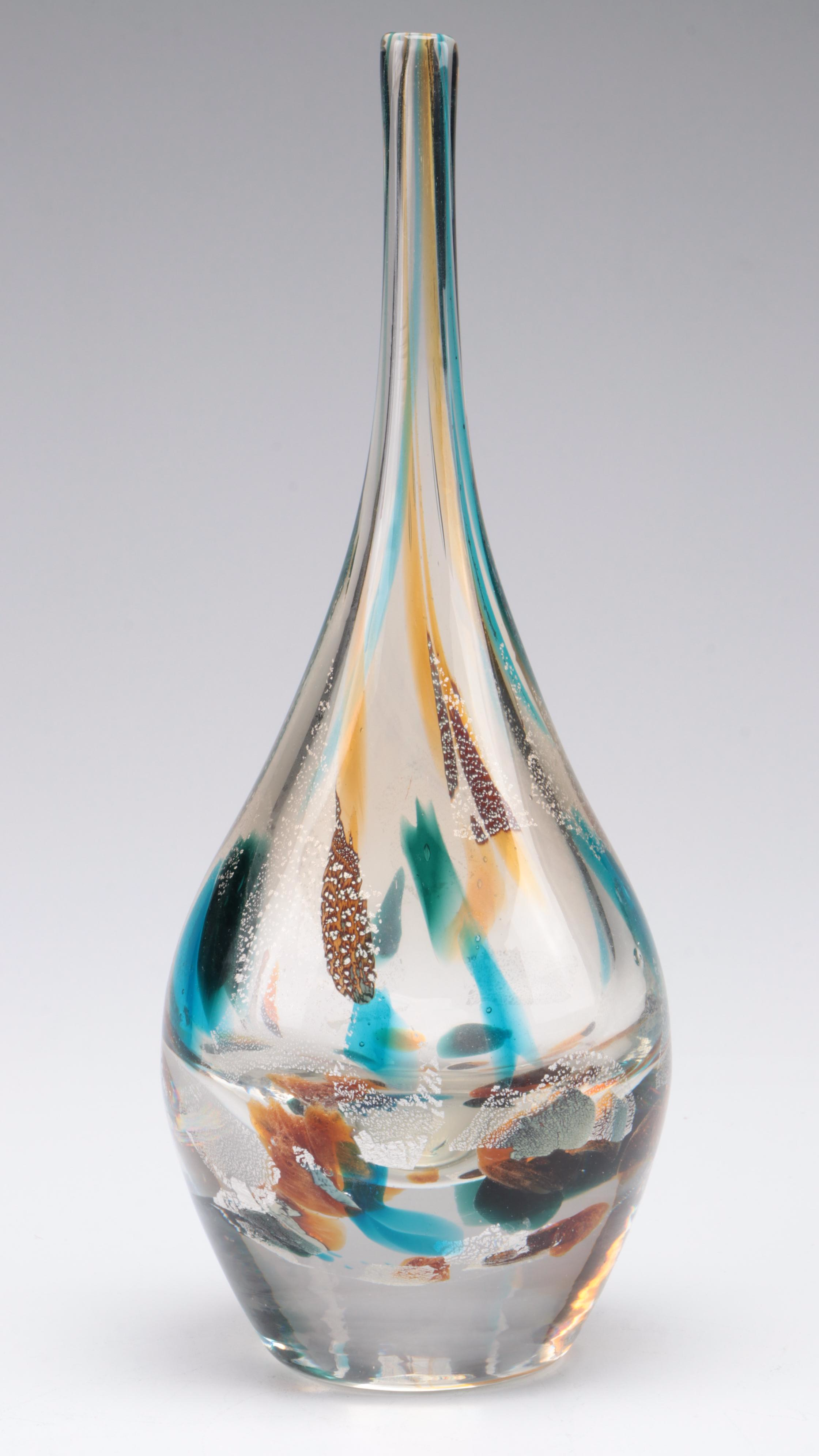 Two Hand Blown Art Glass Vases