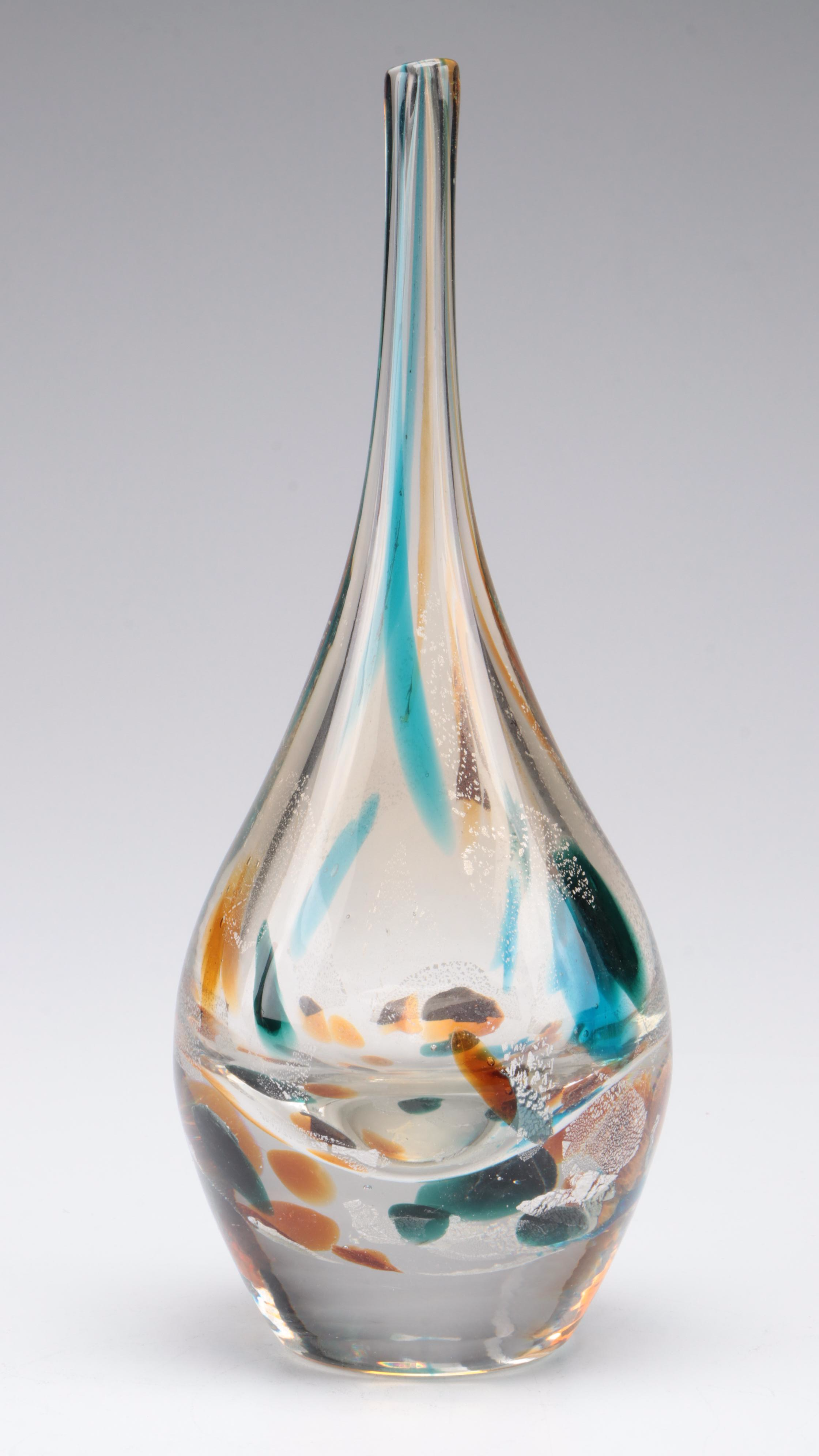 Two Hand Blown Art Glass Vases