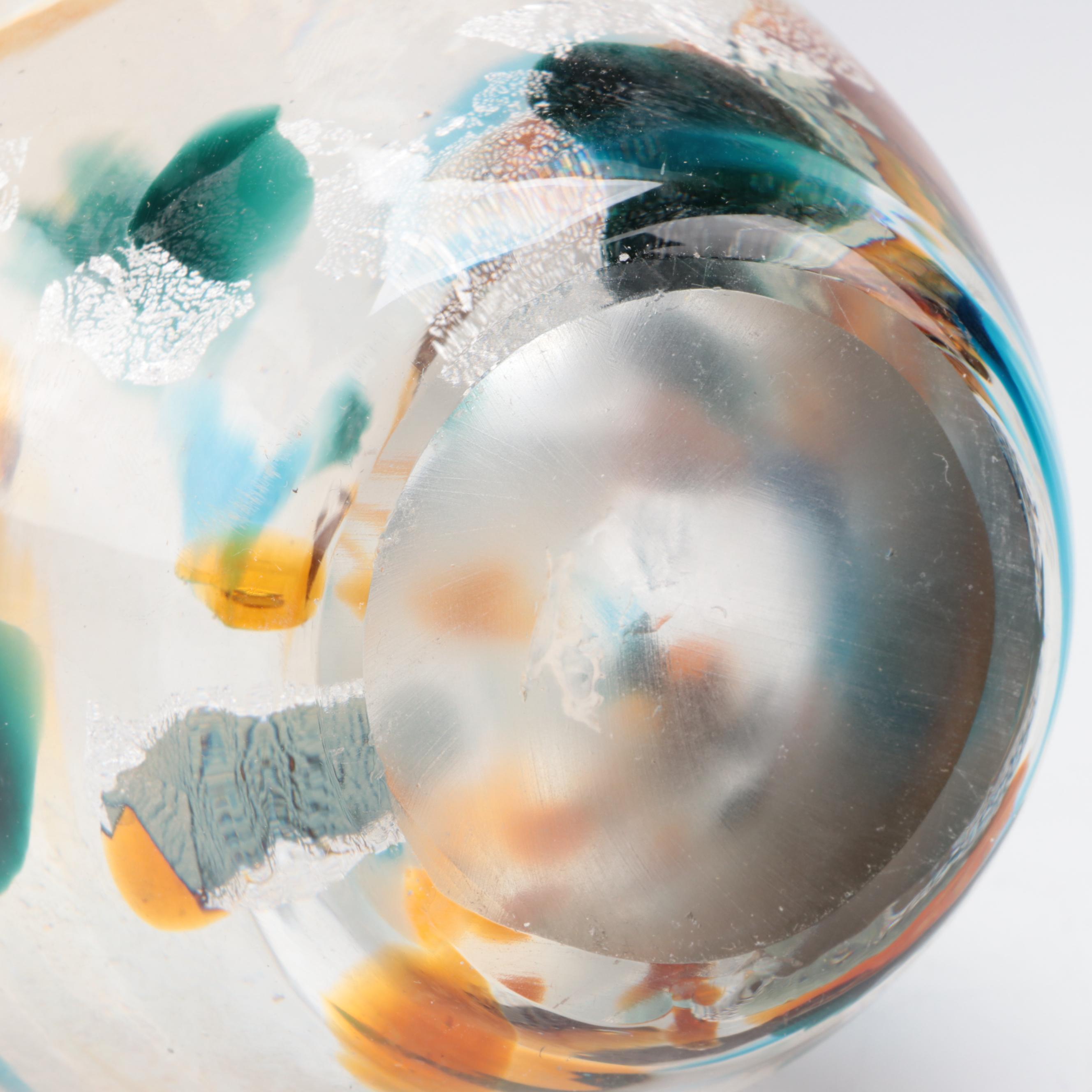 Two Hand Blown Art Glass Vases