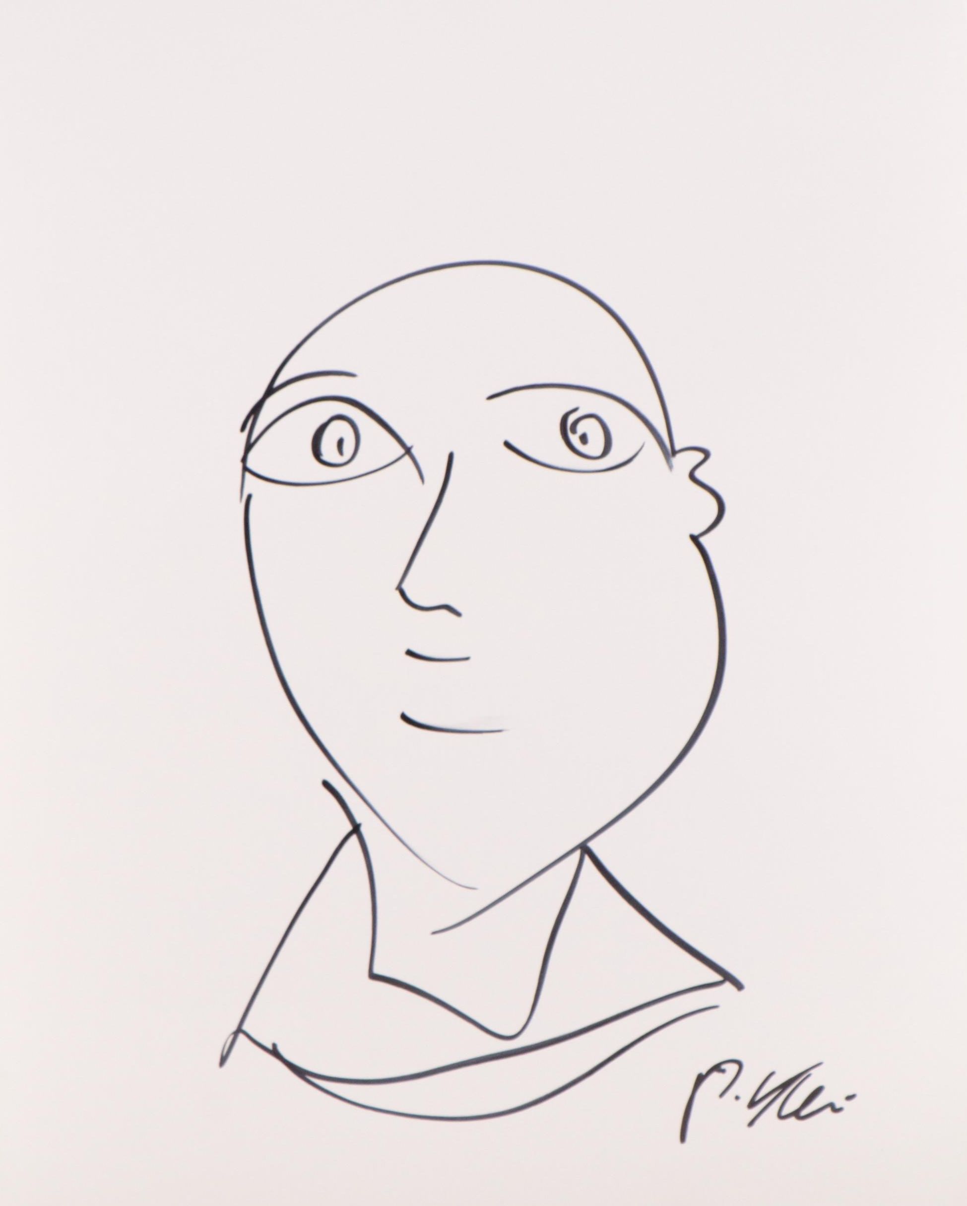 Peter Keil Abstract Ink Portrait Drawing