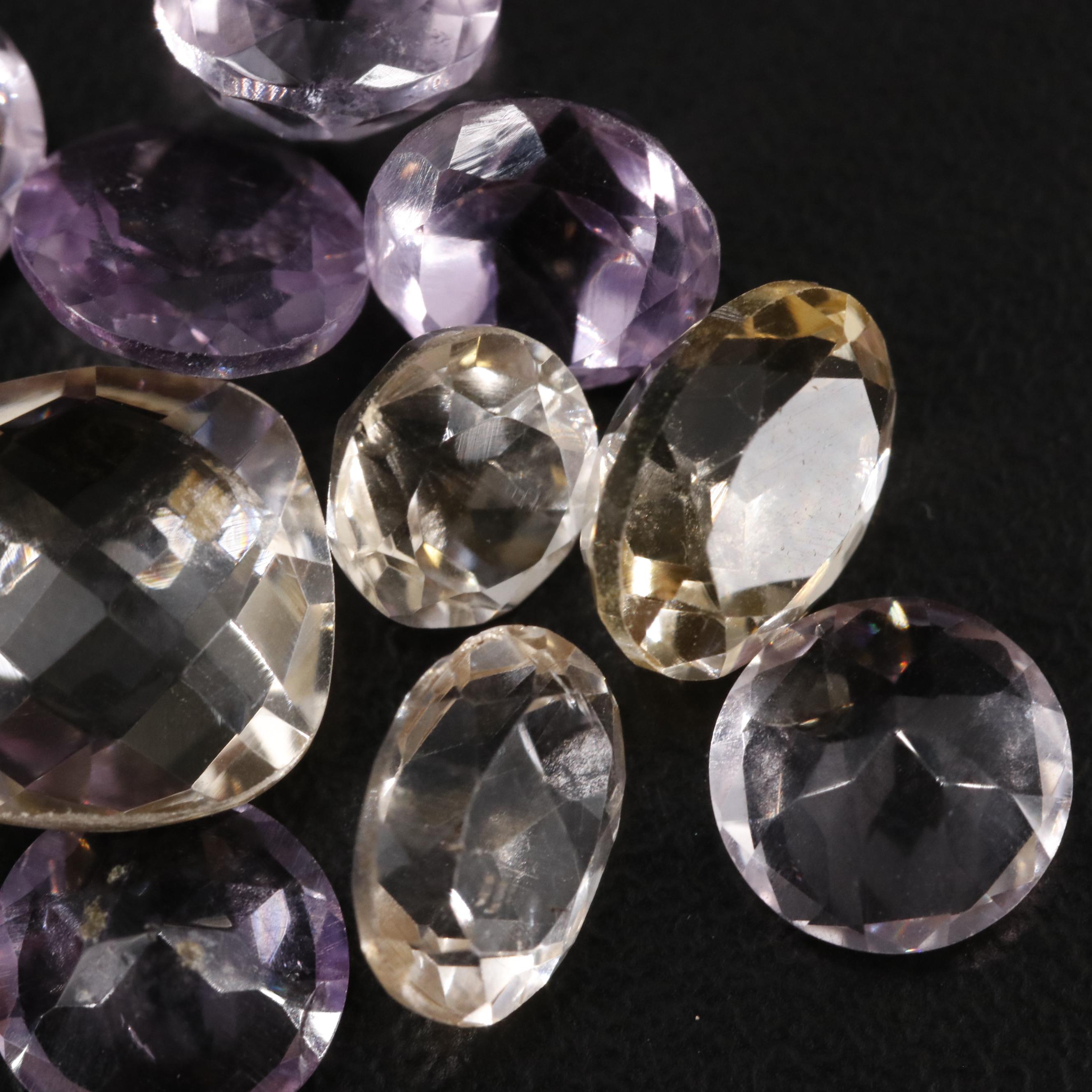 Loose 17.30 CTW Amethyst, Citrine and Garnet Lot