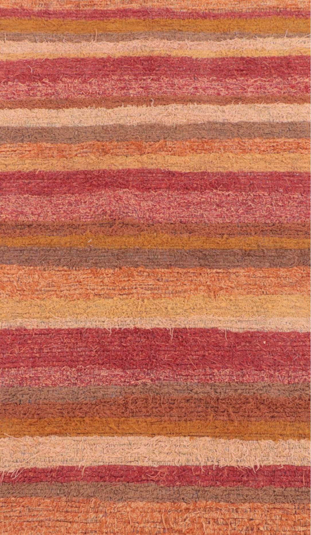 3' x 5'6 Hand-Knotted Berber Rehamna Striped Shag Accent Rug