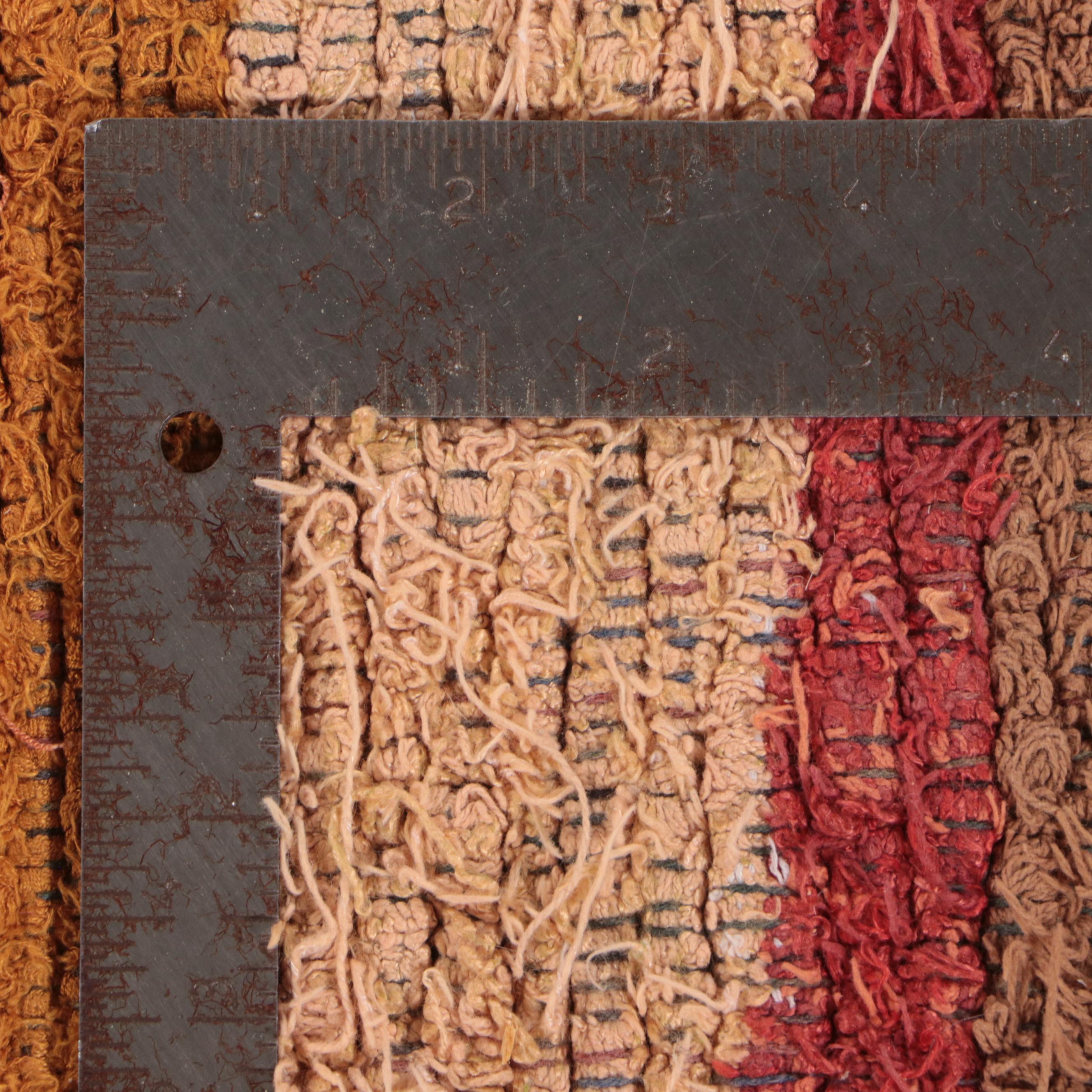 3' x 5'6 Hand-Knotted Berber Rehamna Striped Shag Accent Rug