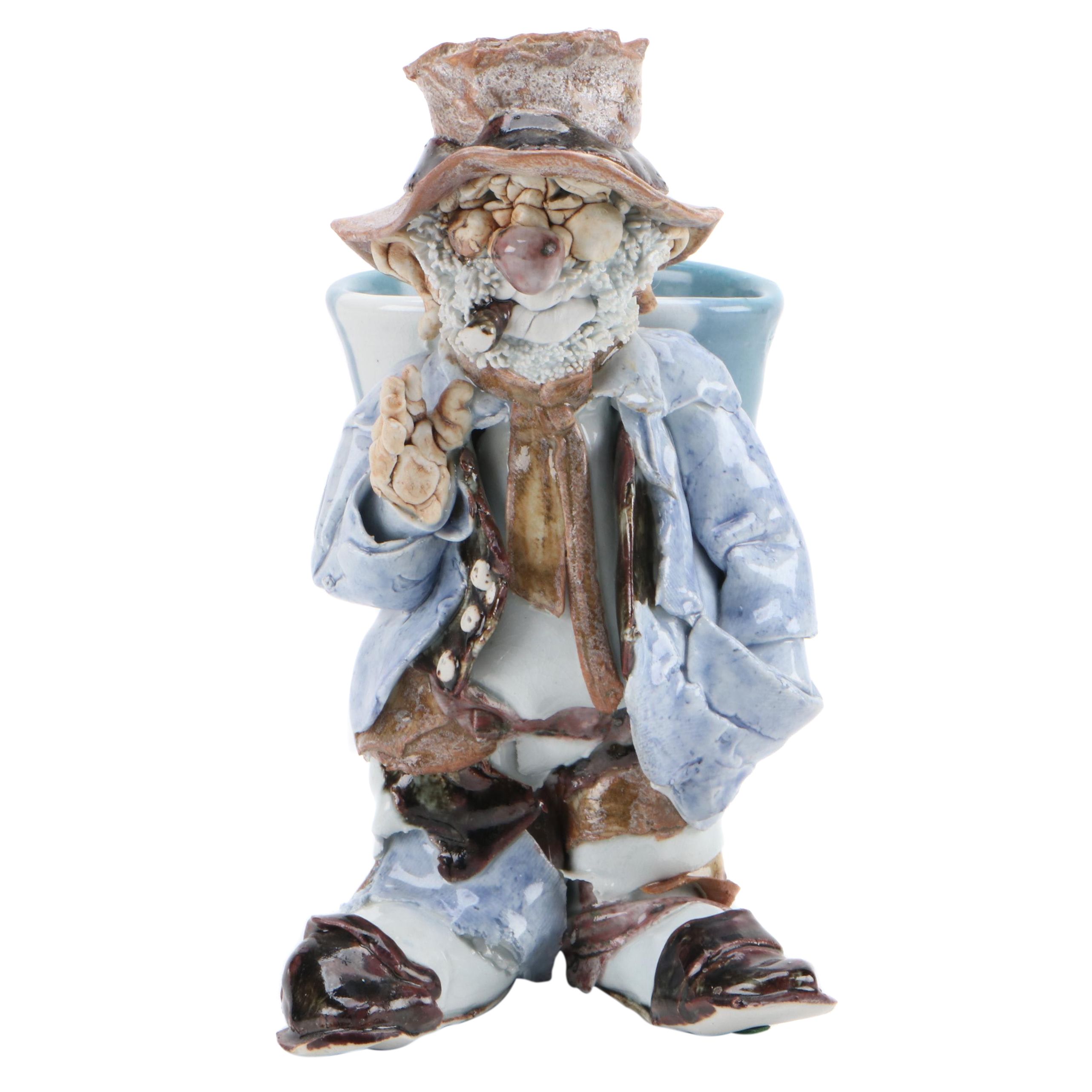 Artist Signed Hand Built Ceramic Mug