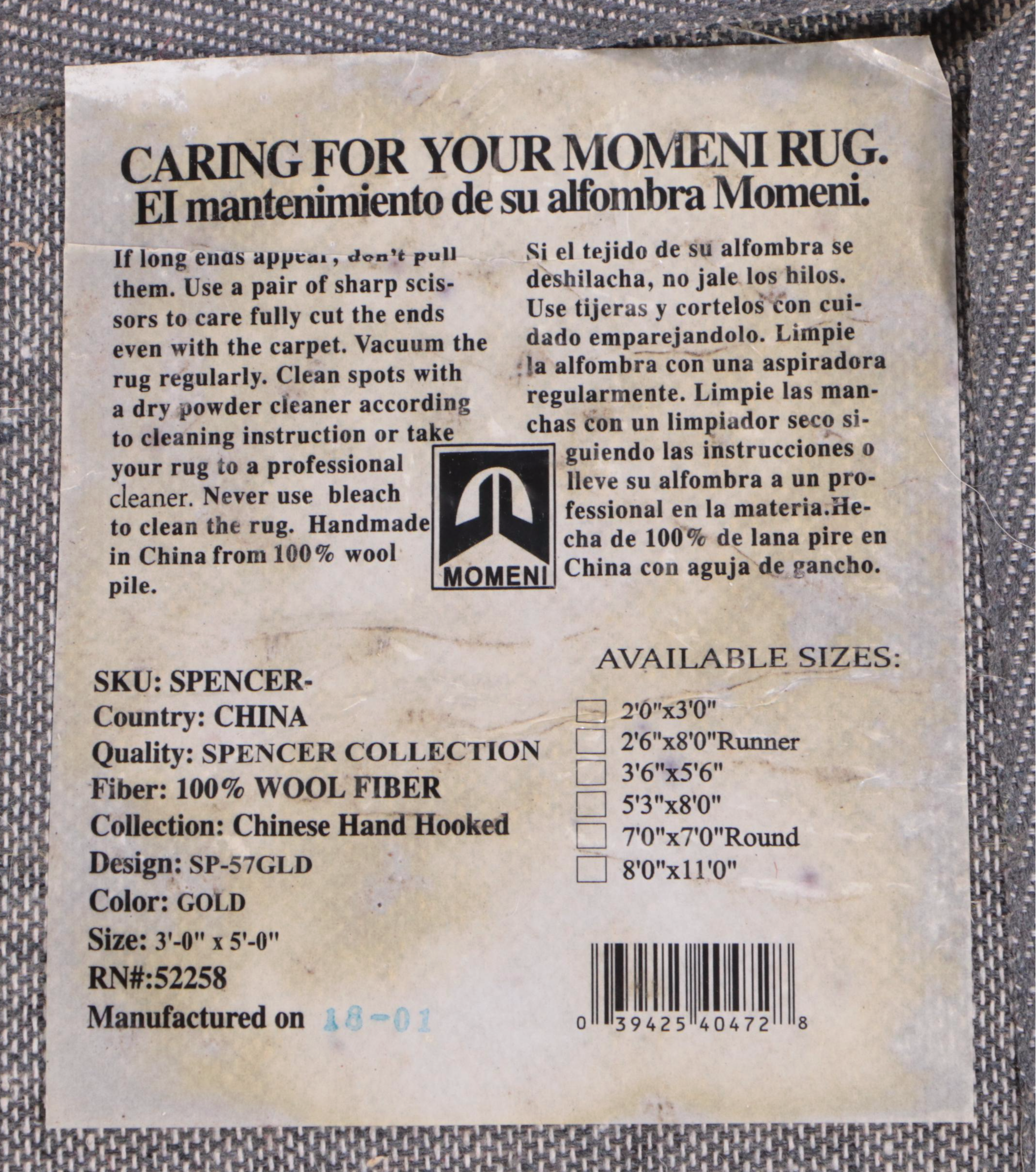 3' x 5' Momeni Spencer Collection Hooked Wool Rug