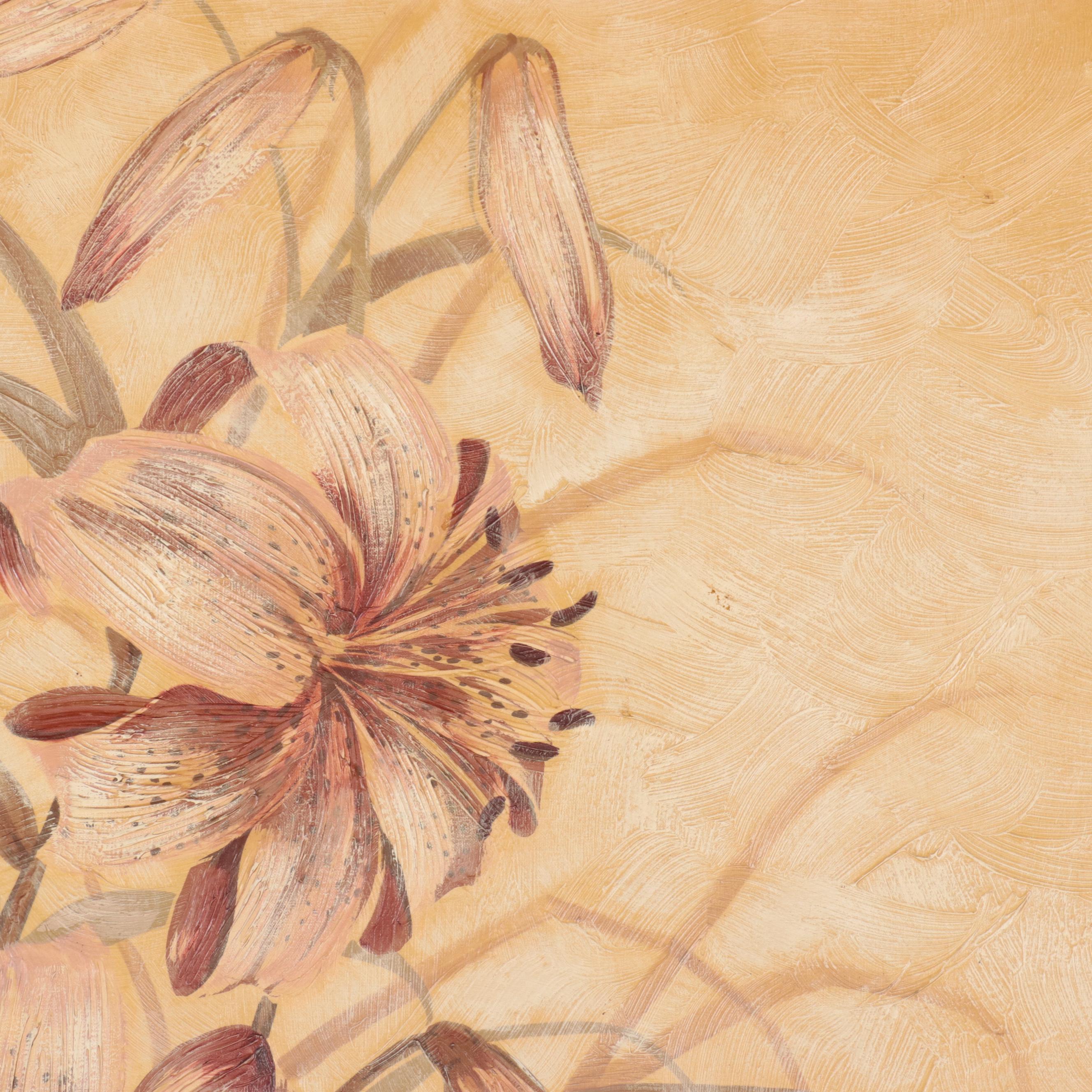 Miller Large-Scale Acrylic Floral Painting