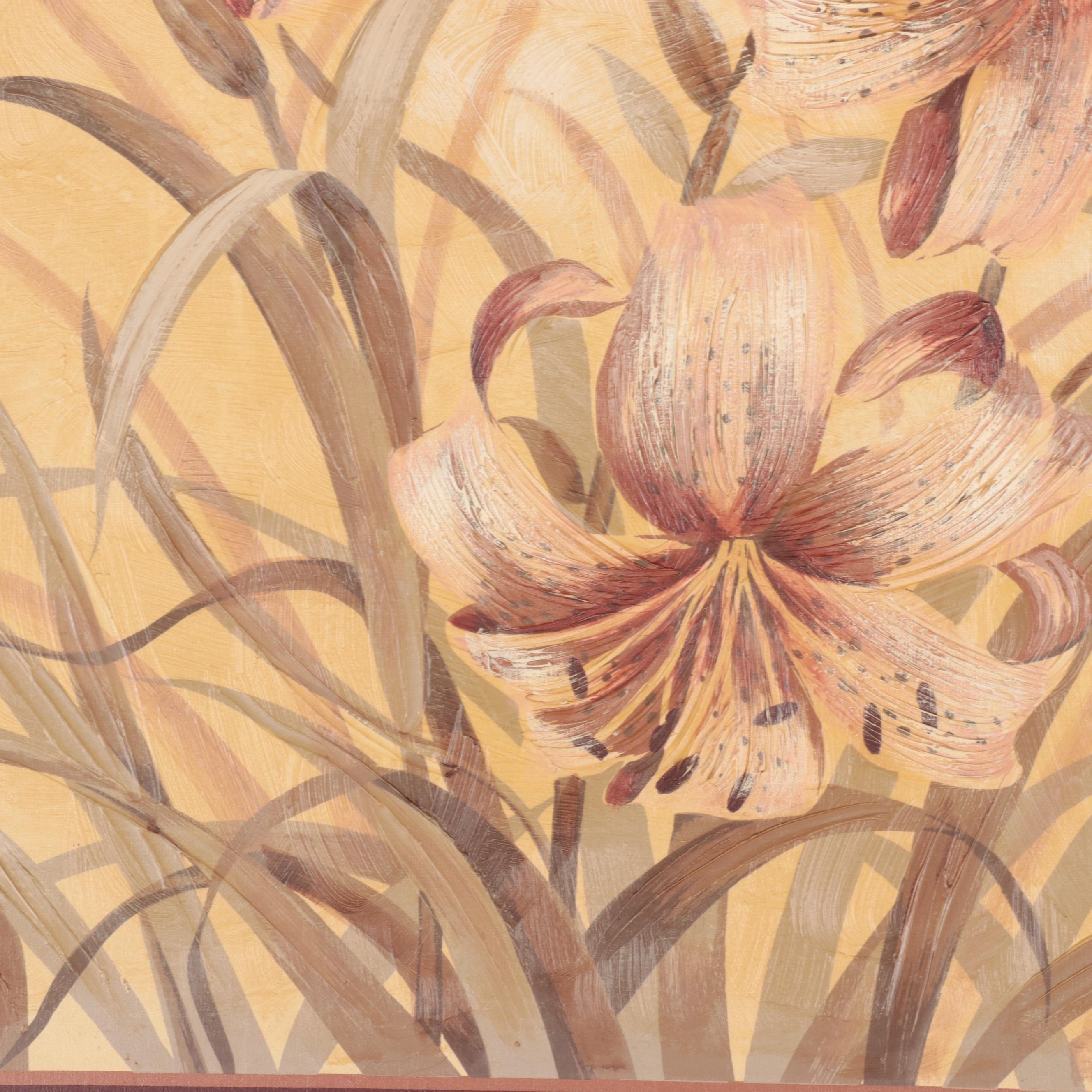 Miller Large-Scale Acrylic Floral Painting