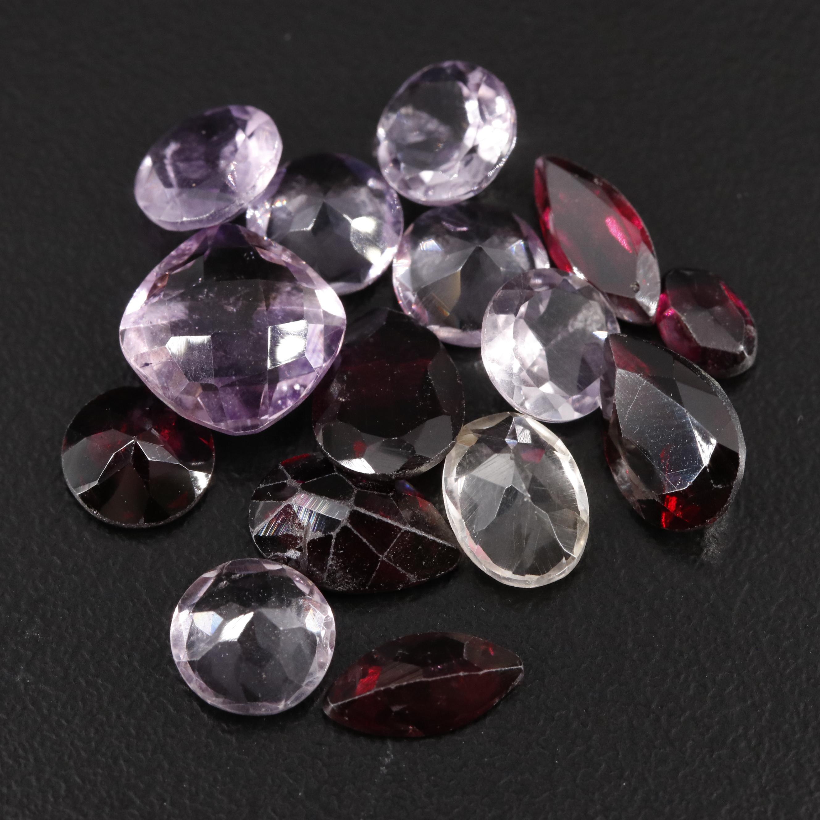 Loose 20.20 CTW Amethyst, Garnet and Citrine Lot