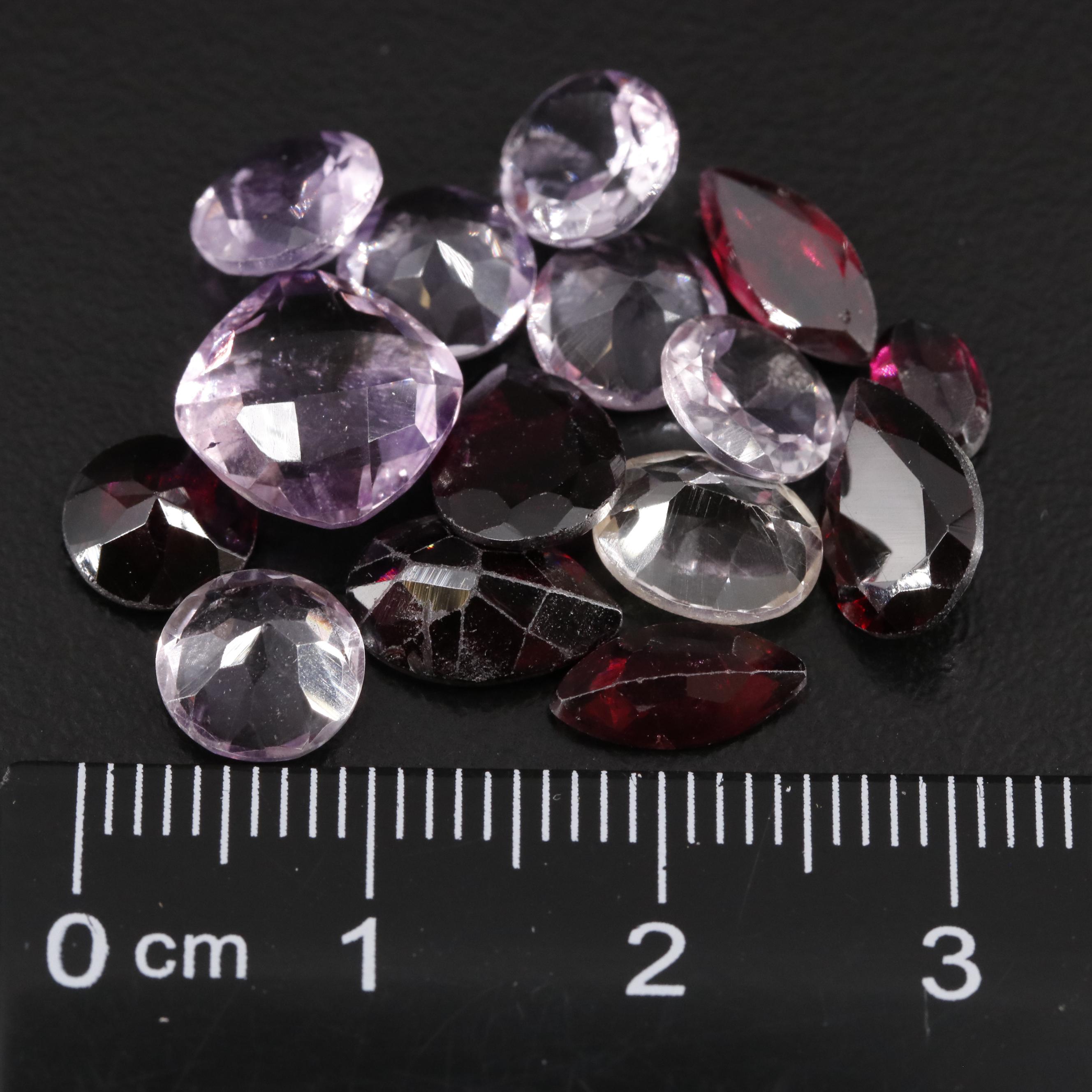 Loose 20.20 CTW Amethyst, Garnet and Citrine Lot