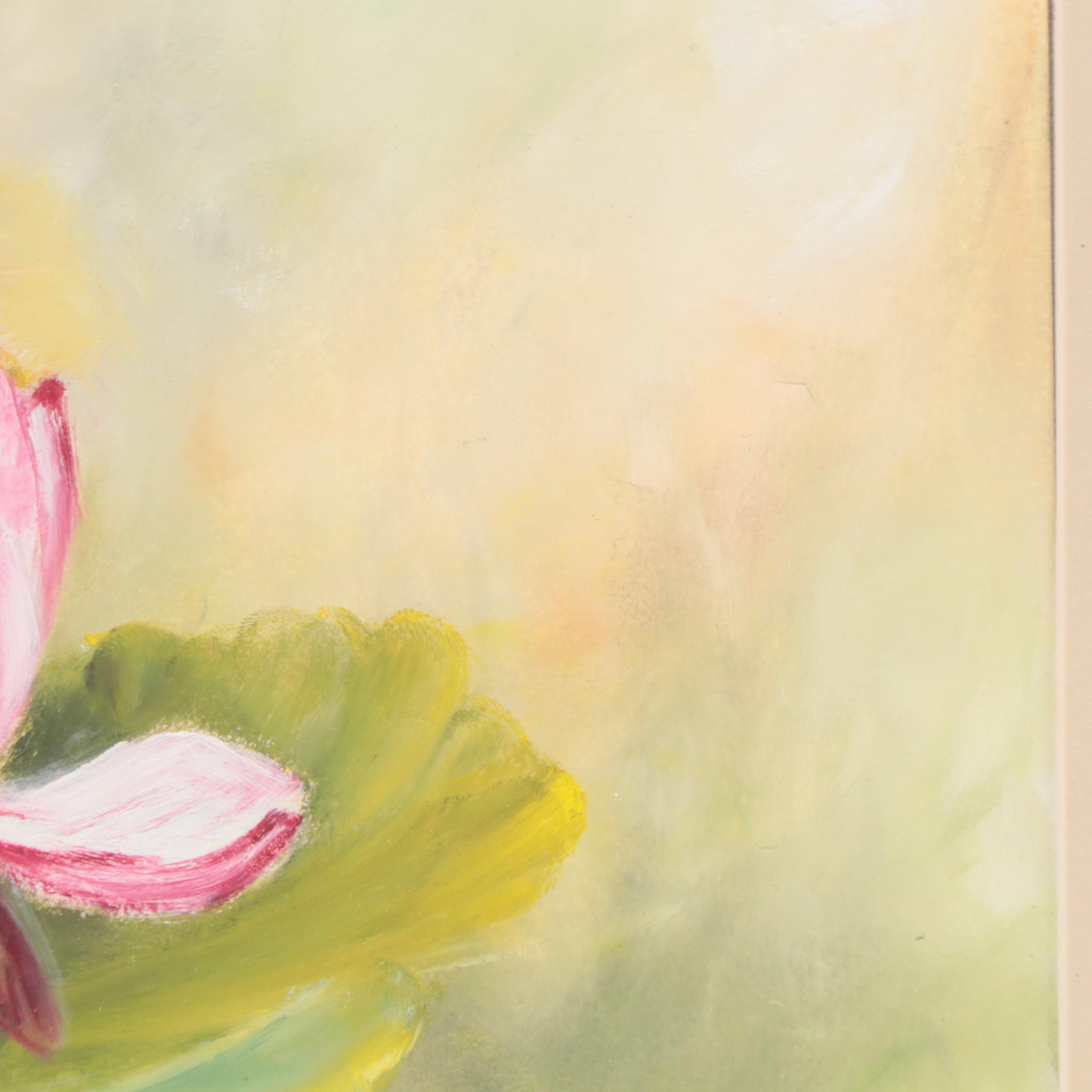 D. Shillano Acrylic Painting of Water Lilies