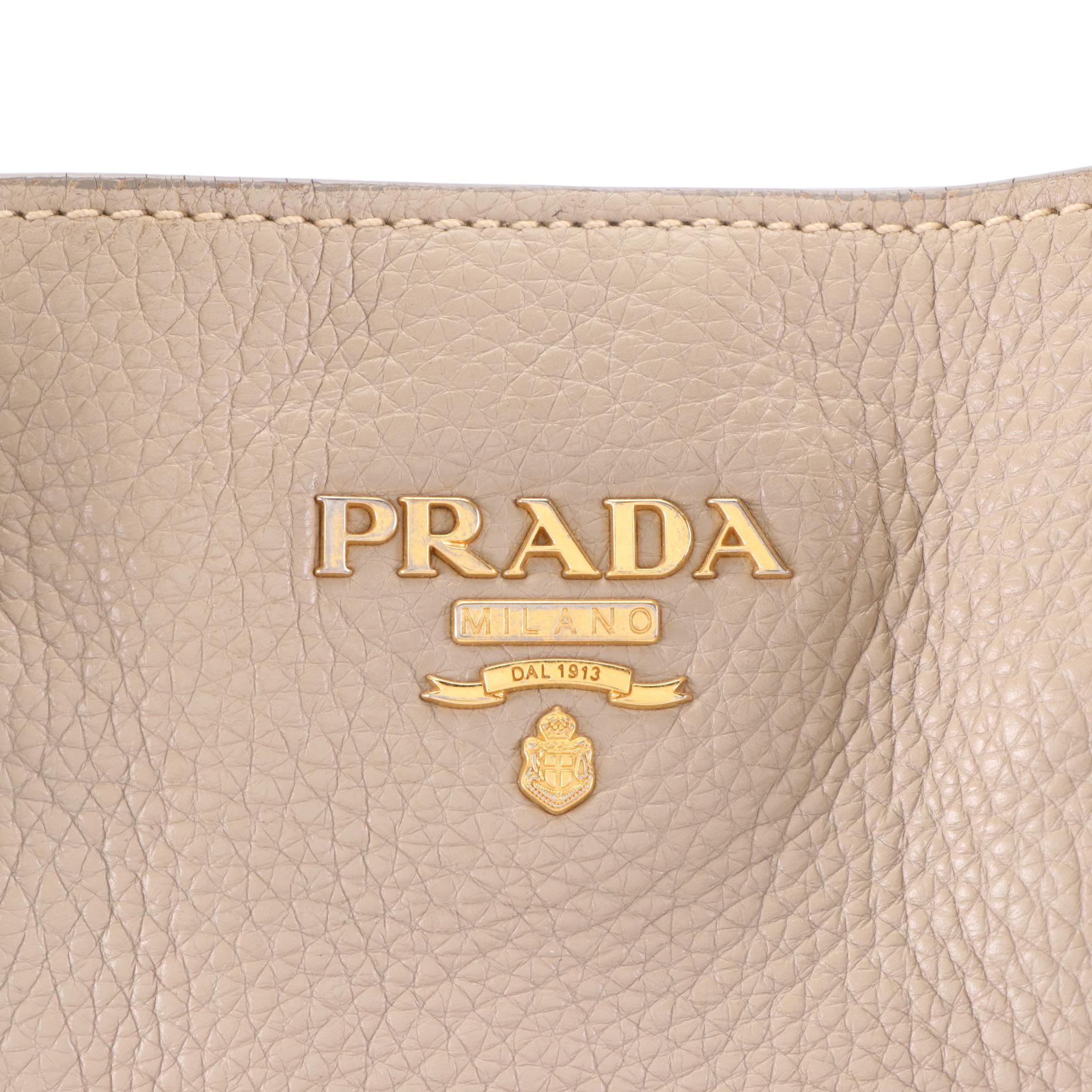 Prada Two-Way Tote Bag in Vitello Daino Leather