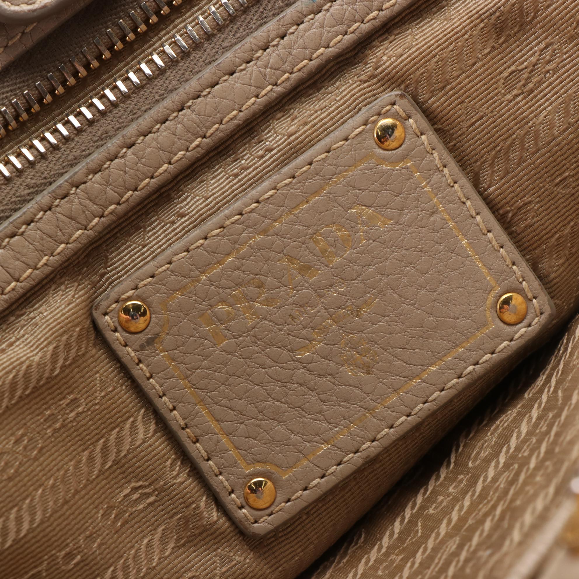 Prada Two-Way Tote Bag in Vitello Daino Leather