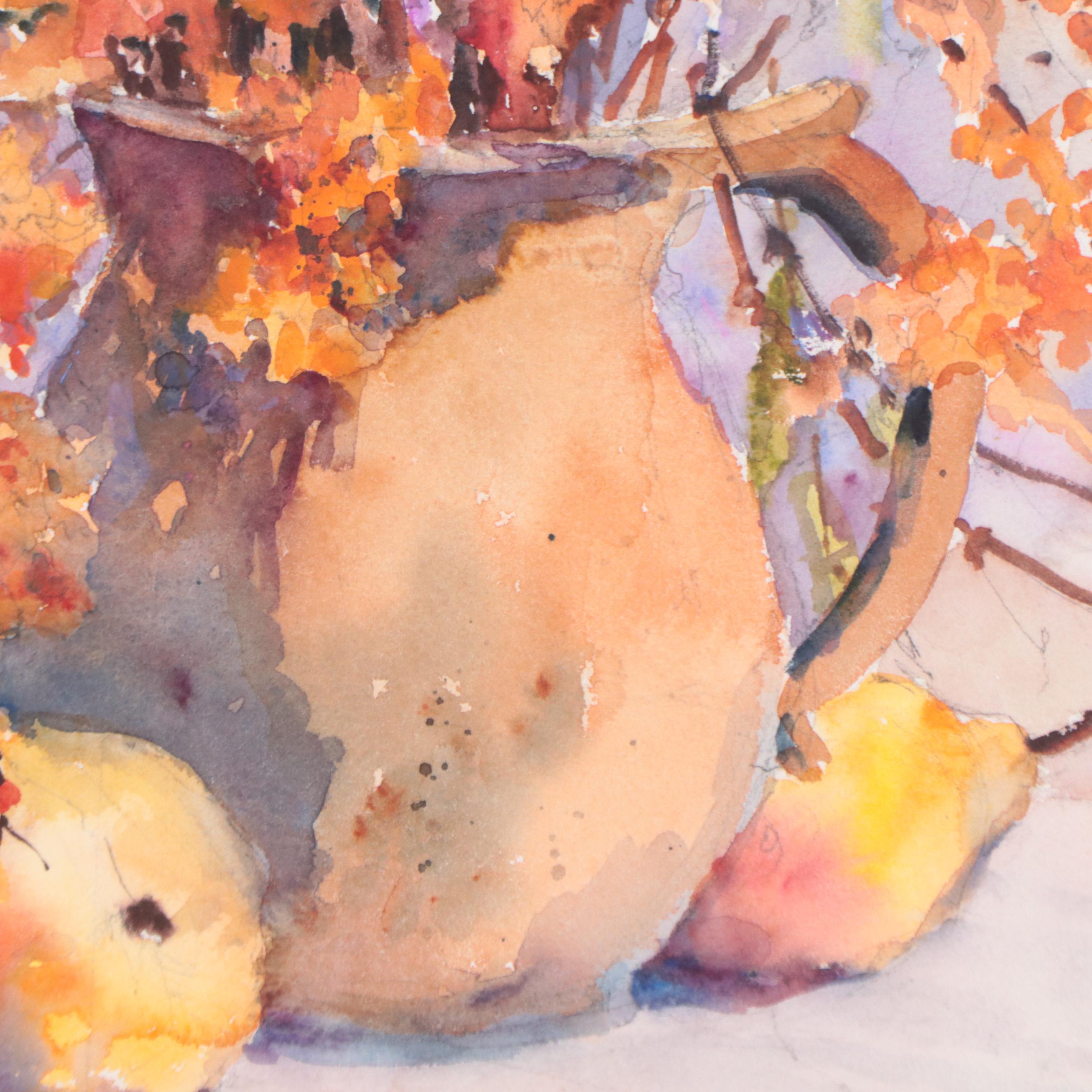 Nancy Nordloh Neville Watercolor Still Life Painting, 2004