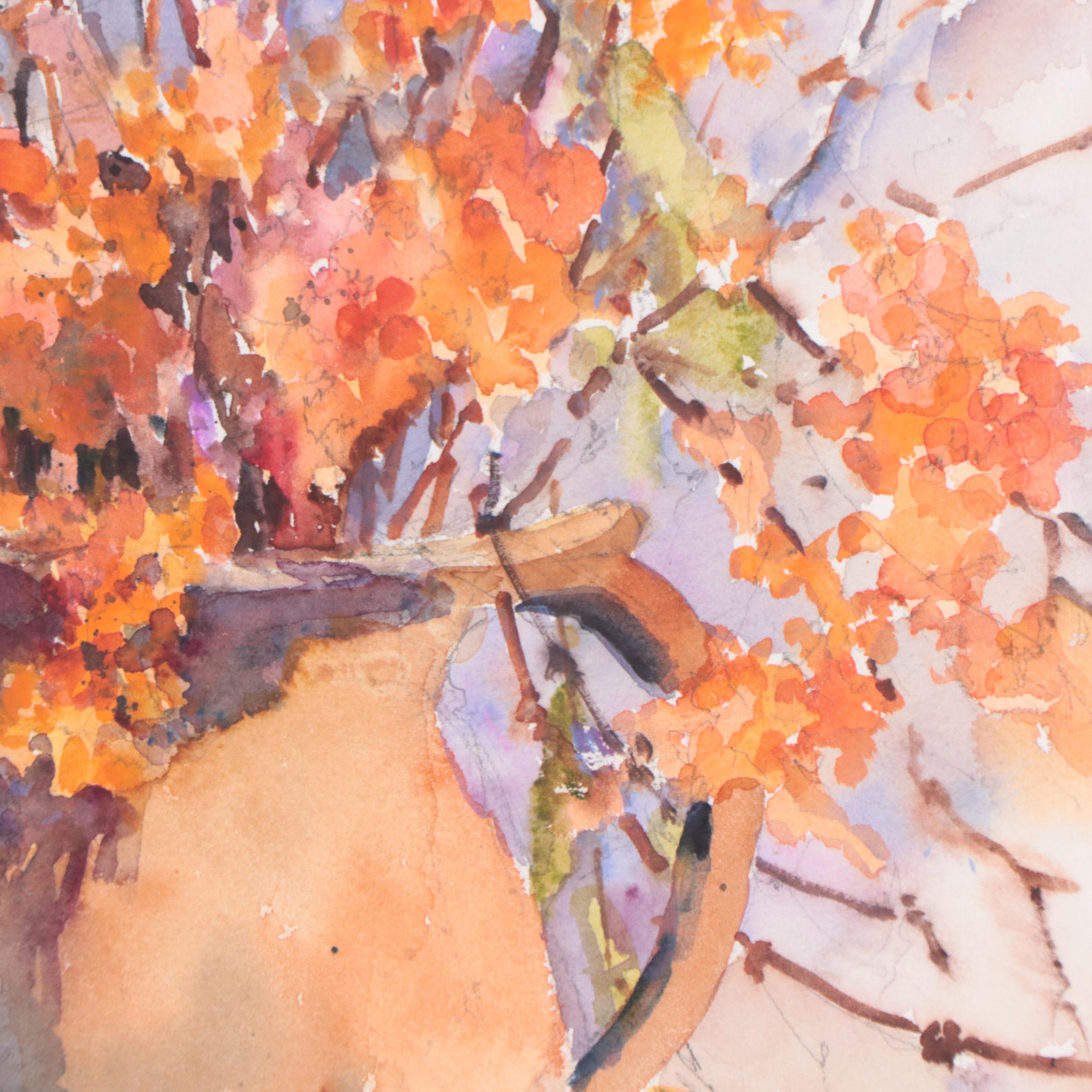 Nancy Nordloh Neville Watercolor Still Life Painting, 2004