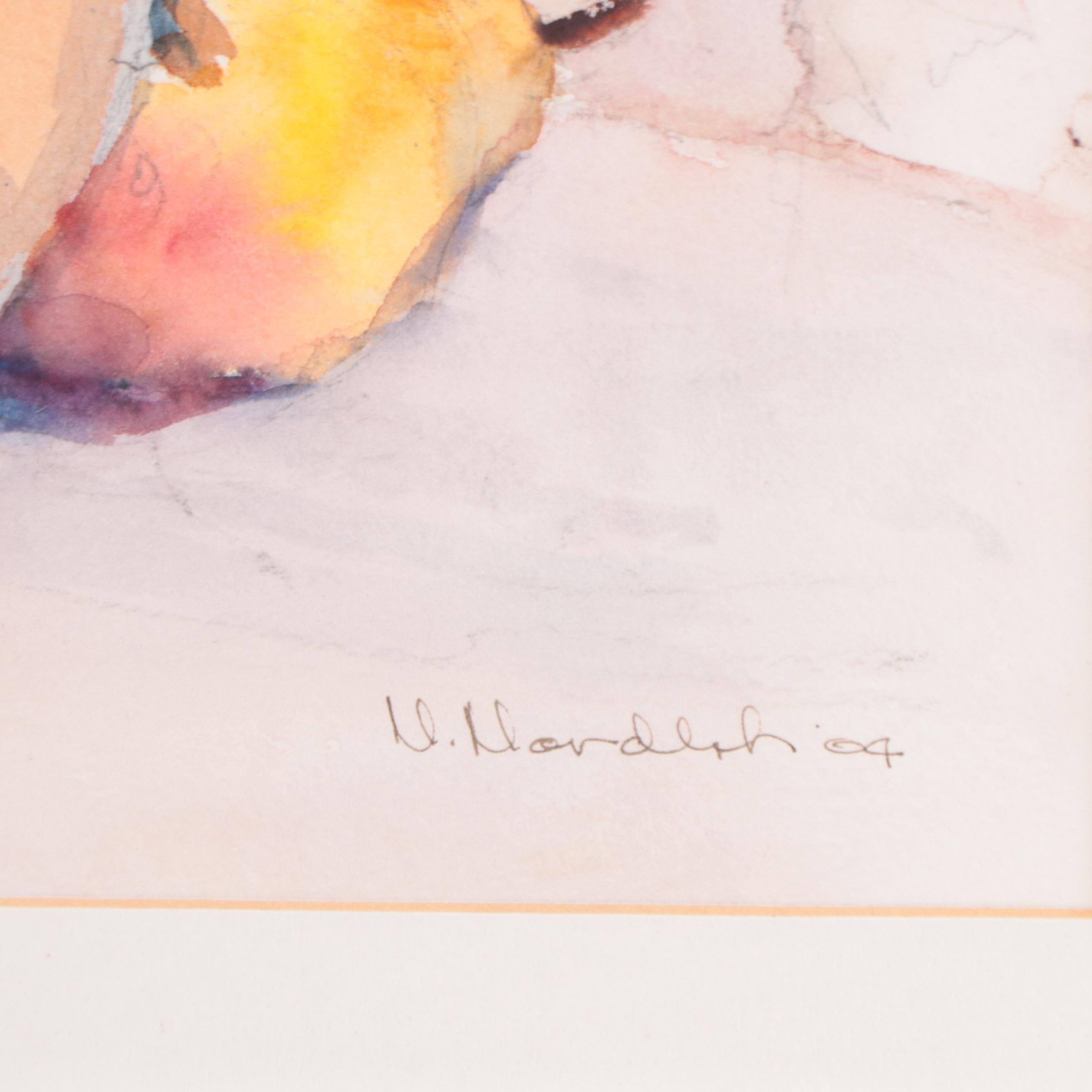 Nancy Nordloh Neville Watercolor Still Life Painting, 2004